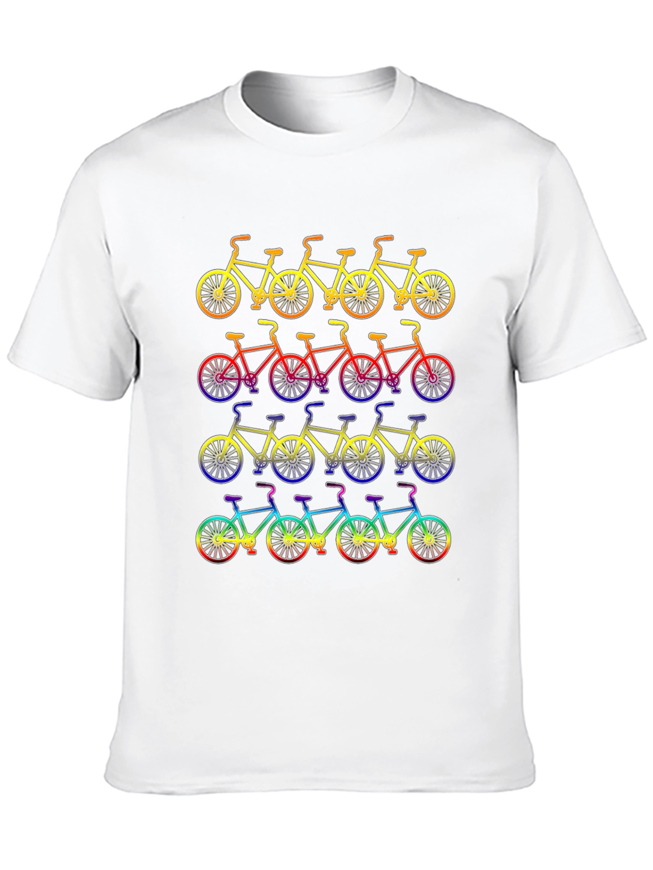 Mens Black Bike Pattern T-Shirt