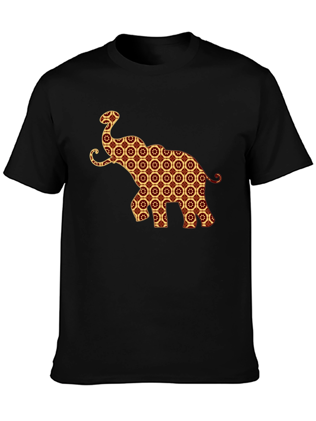 Elephant Pattern T-Shirt - Unique Graphic Tee