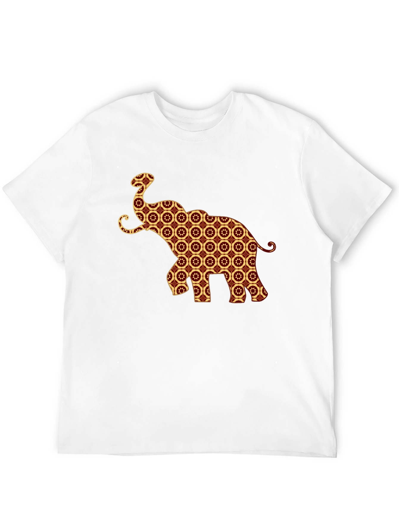 Elephant Pattern T-Shirt - Unique Graphic Tee