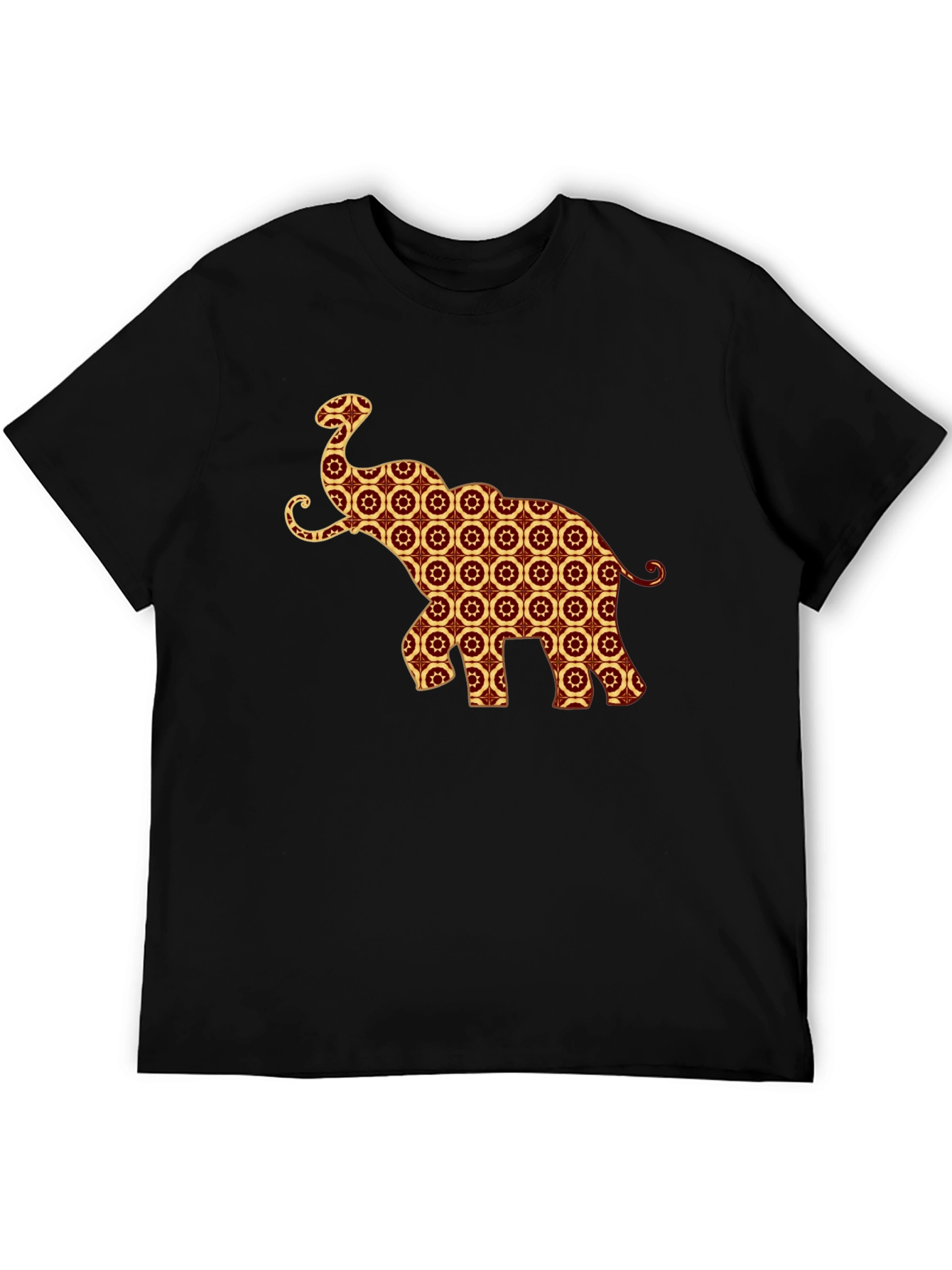 Elephant Pattern T-Shirt - Unique Graphic Tee