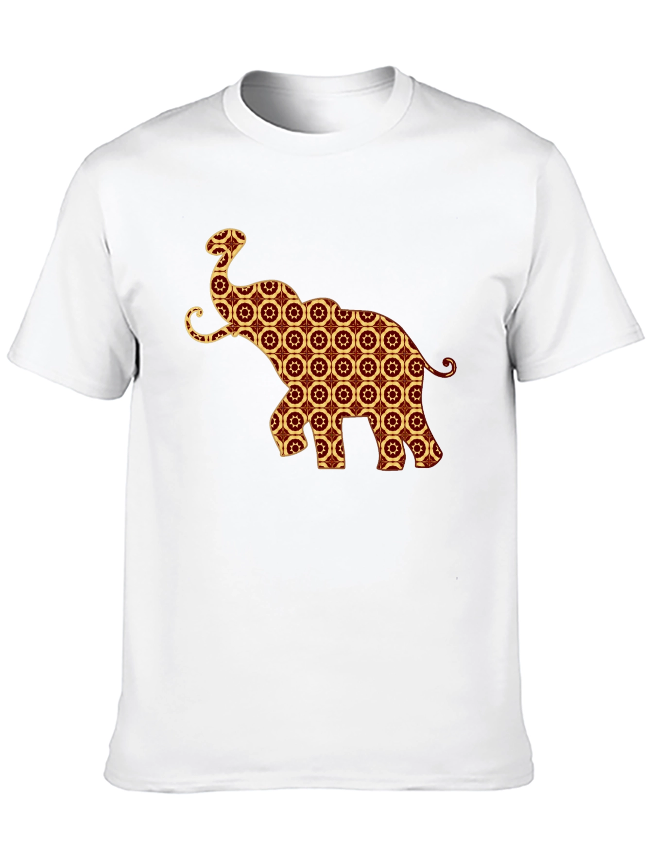 Elephant Pattern T-Shirt - Unique Graphic Tee