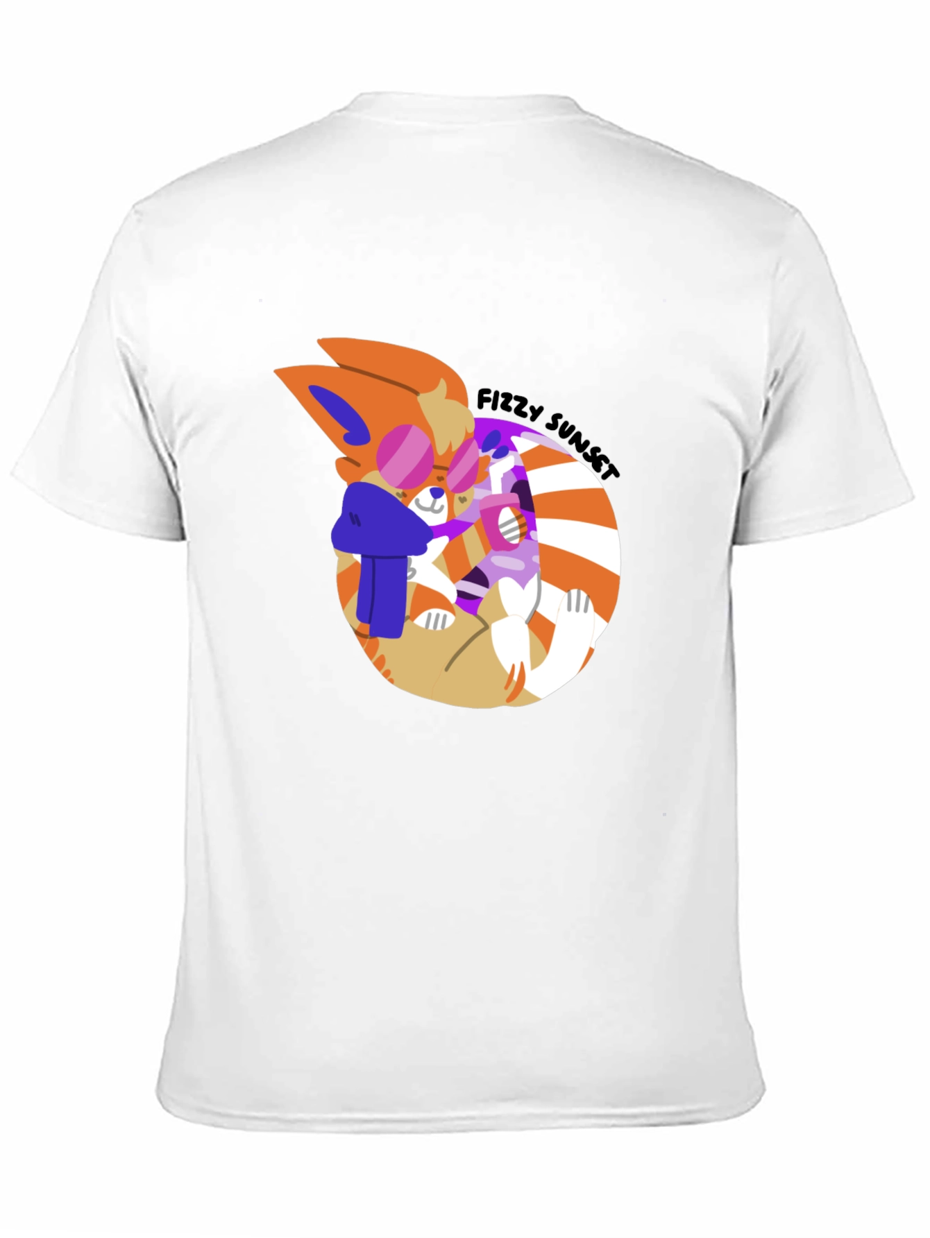 Fizzy Sunset Graphic Tee - Stylish Black T-Shirt