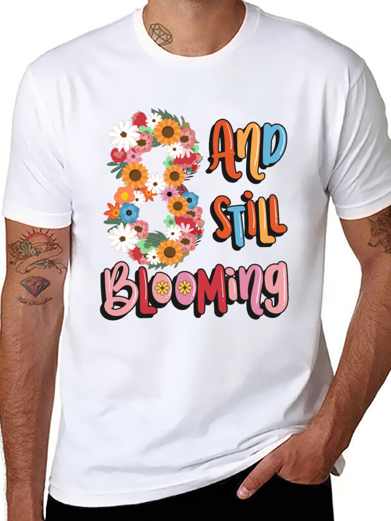 80 and Still Blooming T-Shirt Birthday Gift