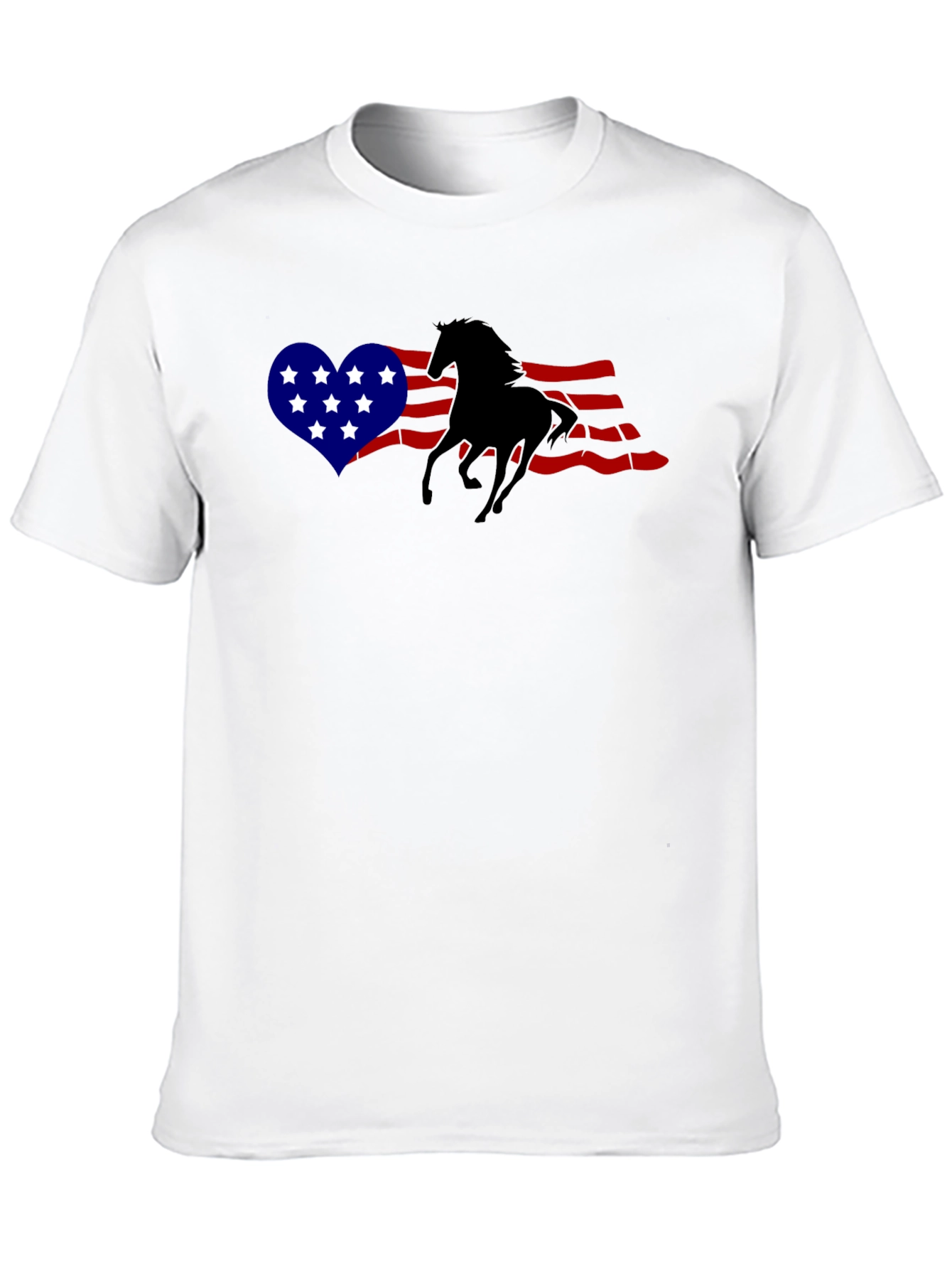 Patriotic Horse Silhouette T-Shirt