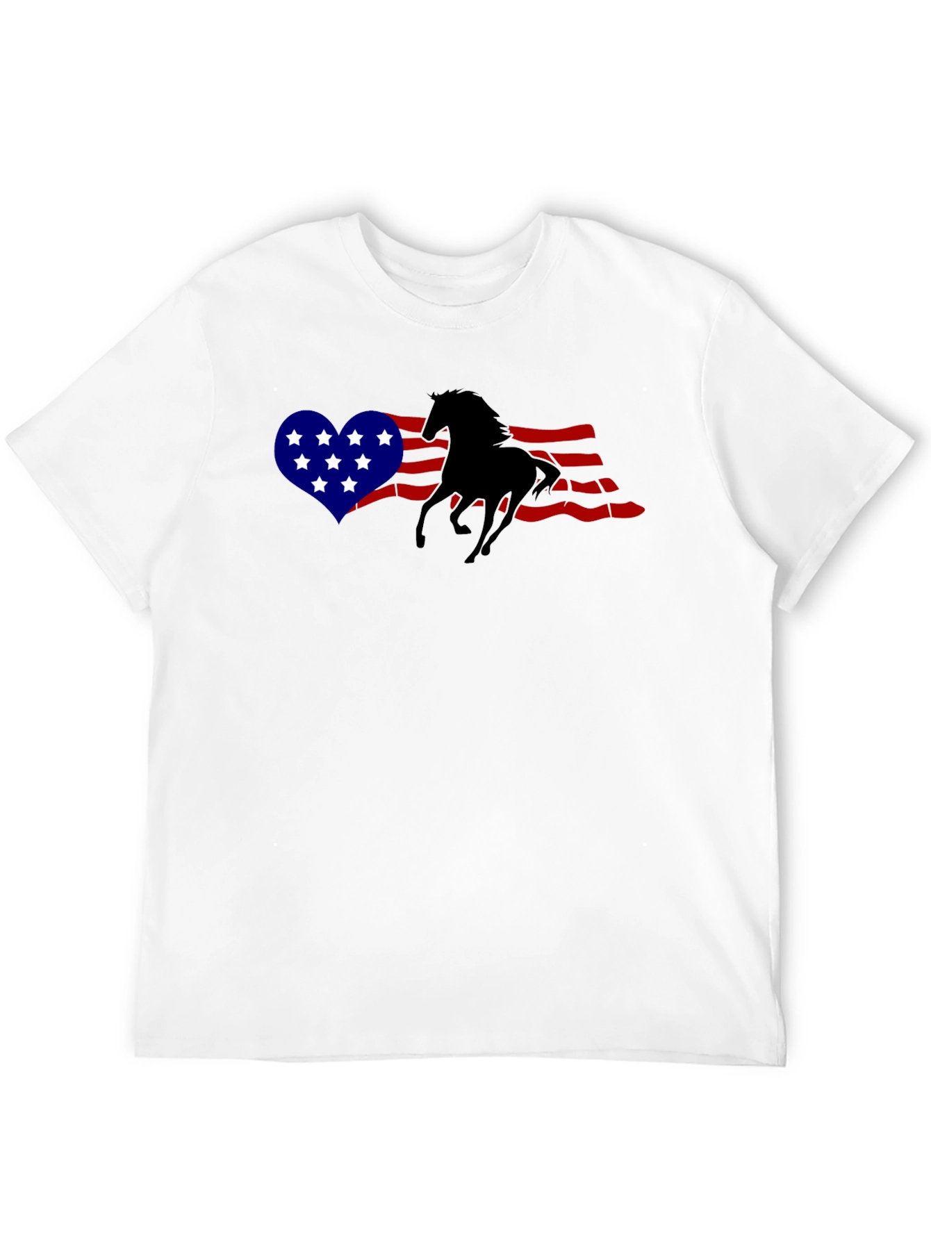 Patriotic Horse Silhouette T-Shirt