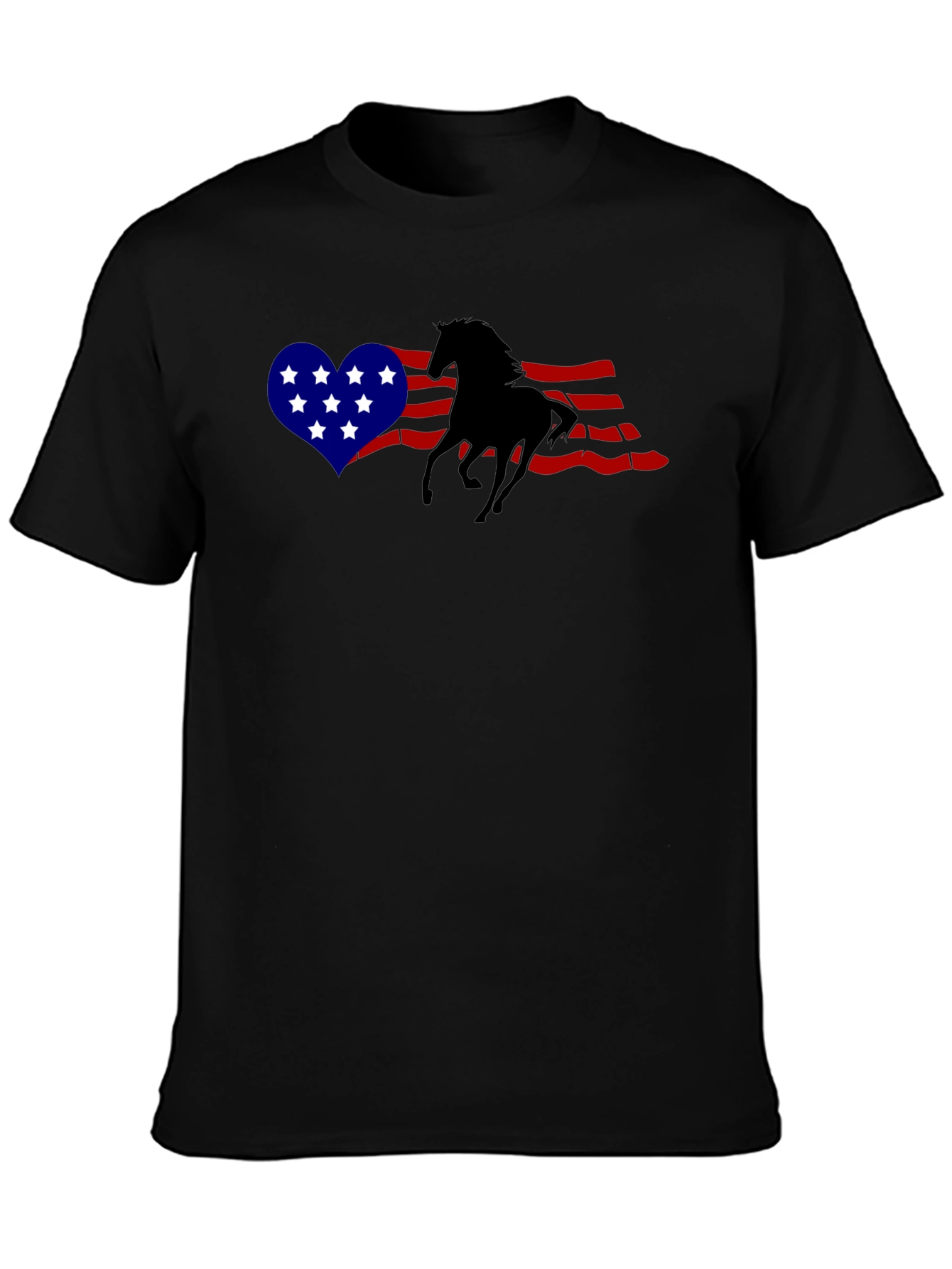 Patriotic Horse Silhouette T-Shirt