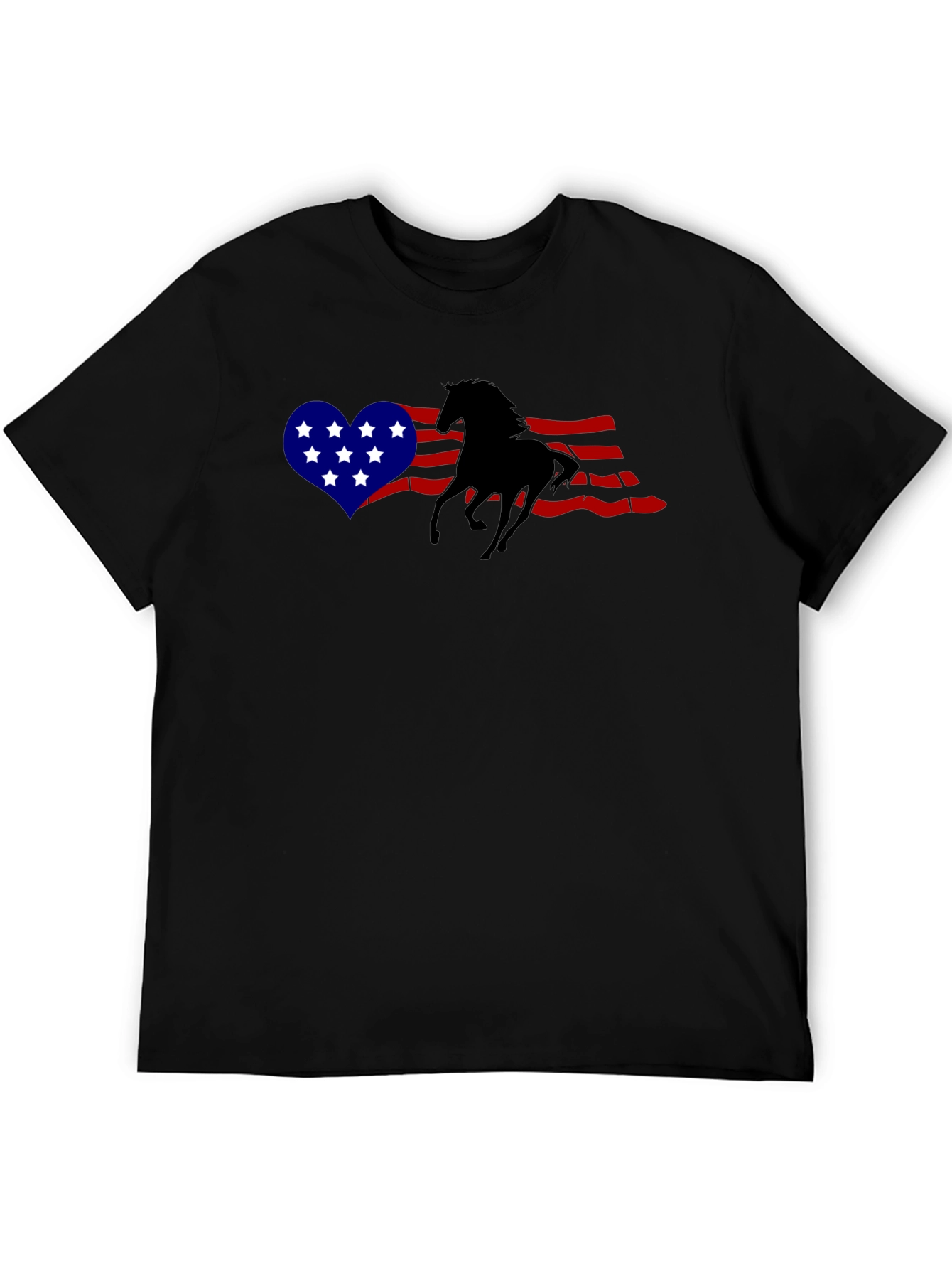 Patriotic Horse Silhouette T-Shirt