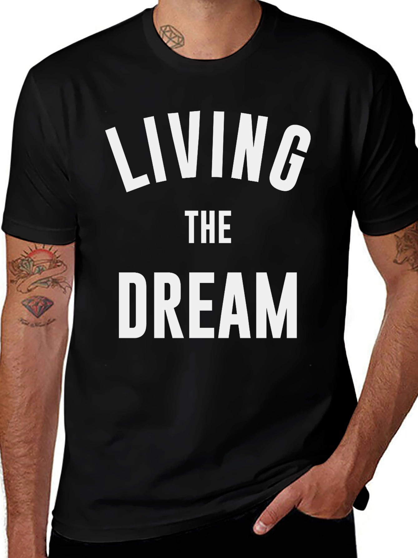 Living The Dream Graphic Tee Shirt