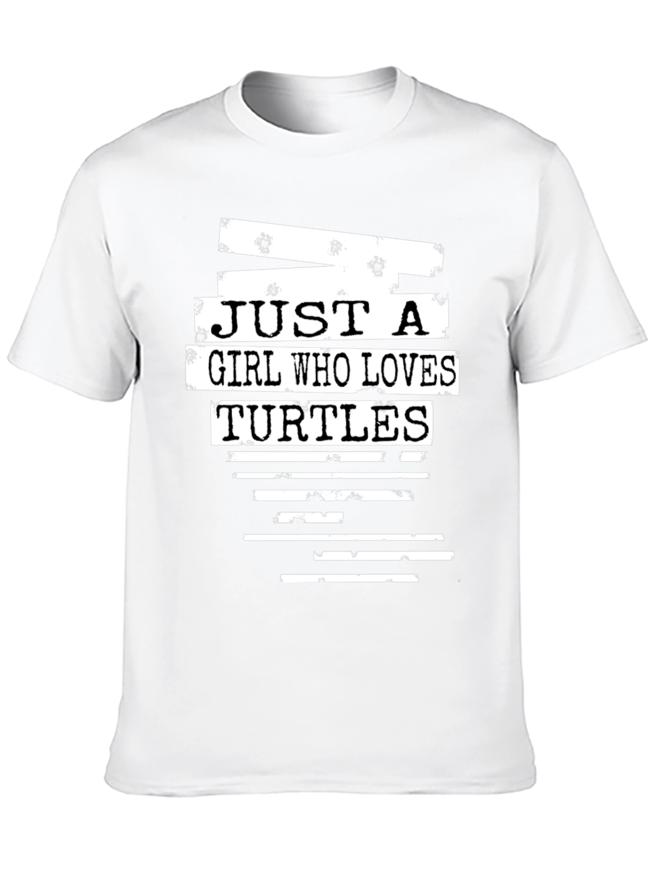 Girl Loves Turtles Black Graphic Tee