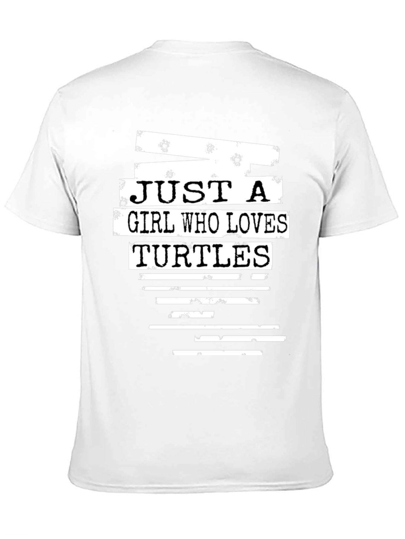 Girl Loves Turtles Black Graphic Tee