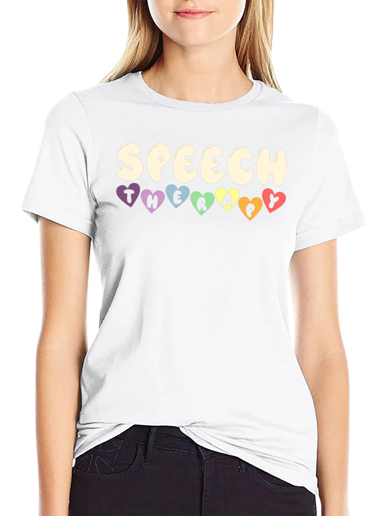 Speech Therapy Heart T-Shirt - Cute Therapist Tee
