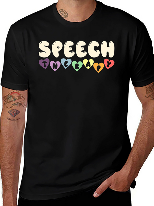 Speech Therapy Heart T-Shirt - Cute Therapist Tee
