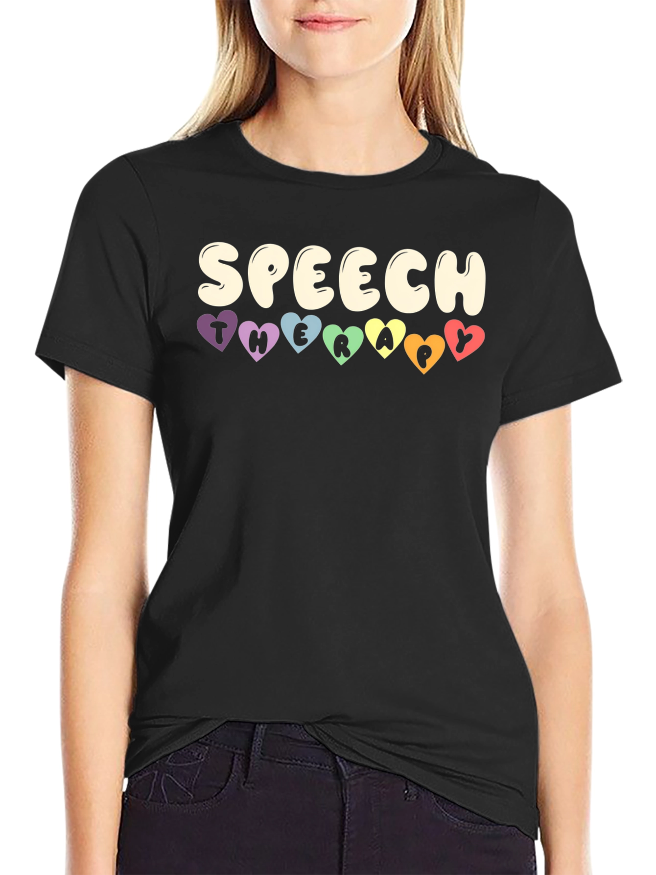 Speech Therapy Heart T-Shirt - Cute Therapist Tee