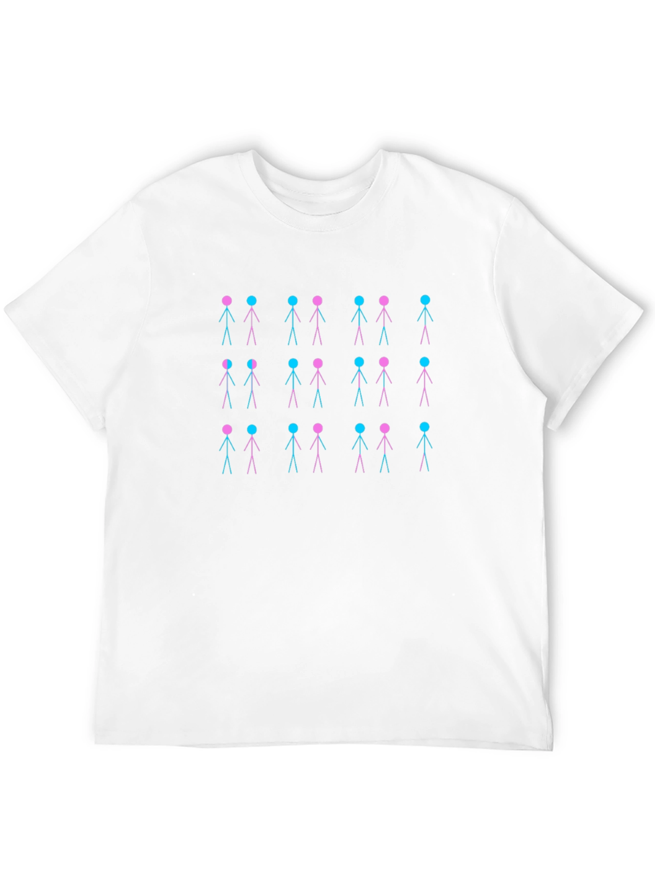Unique Stick Figure Pattern Tee