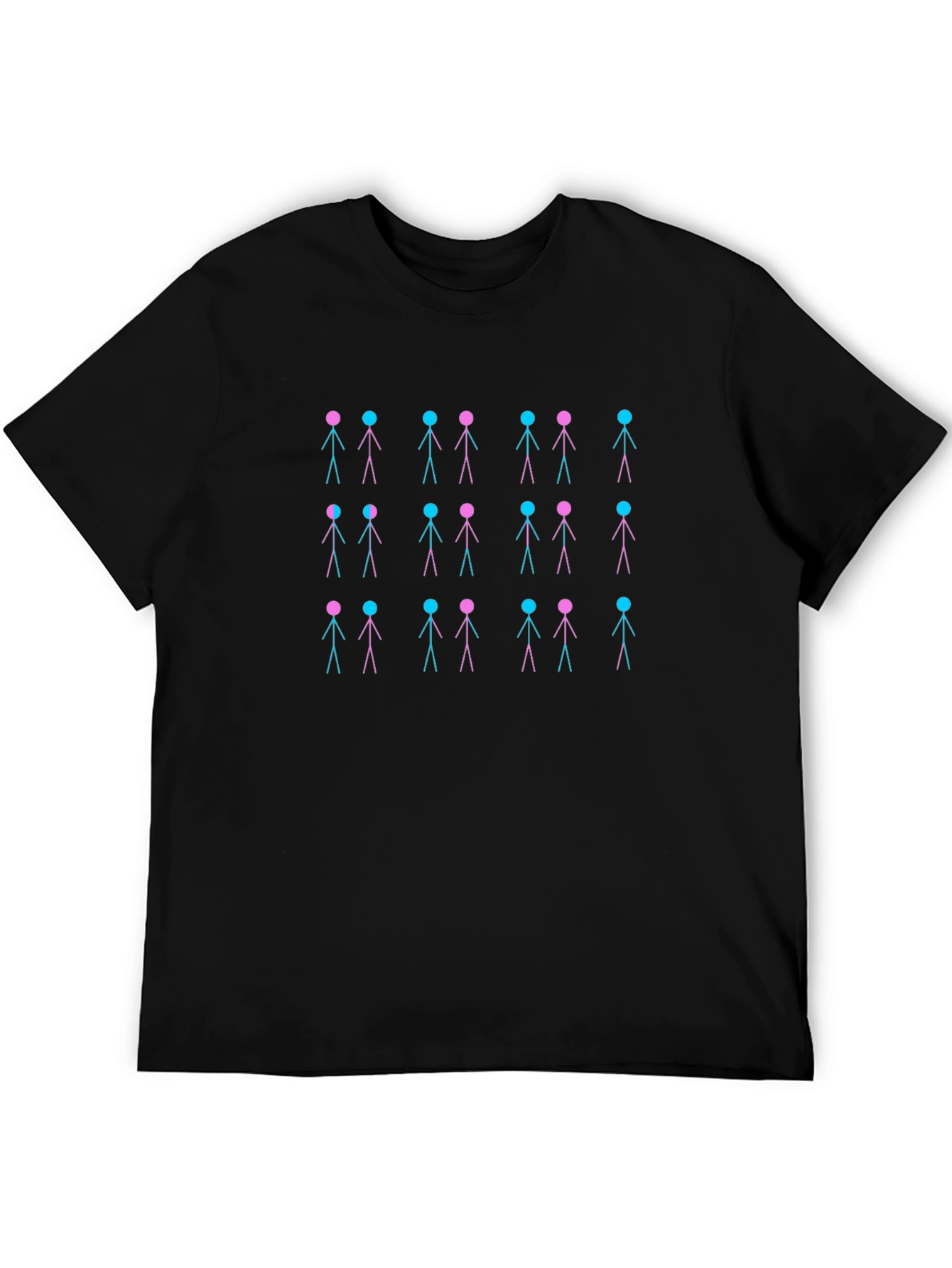 Unique Stick Figure Pattern Tee