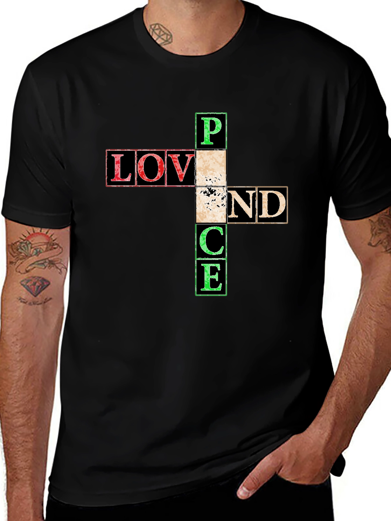 Love and Peace Graphic T-Shirt