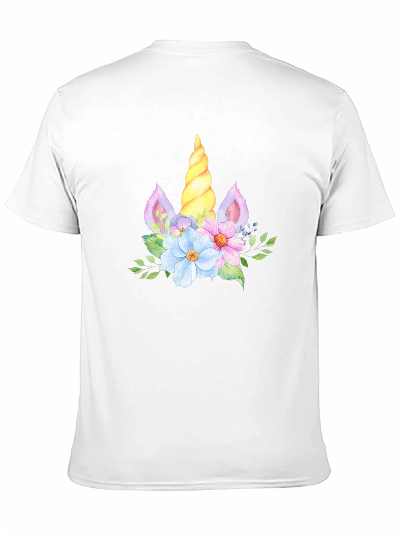 Unicorn Floral T-Shirt - Black