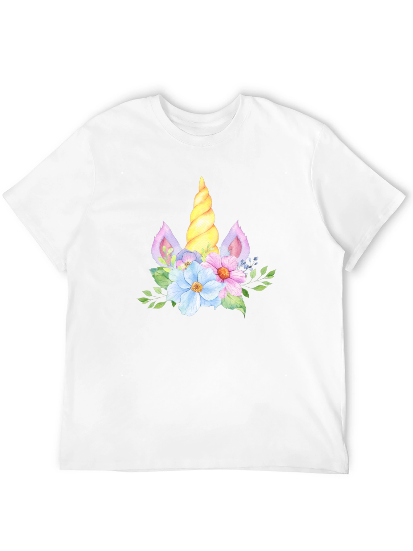 Unicorn Floral T-Shirt - Black
