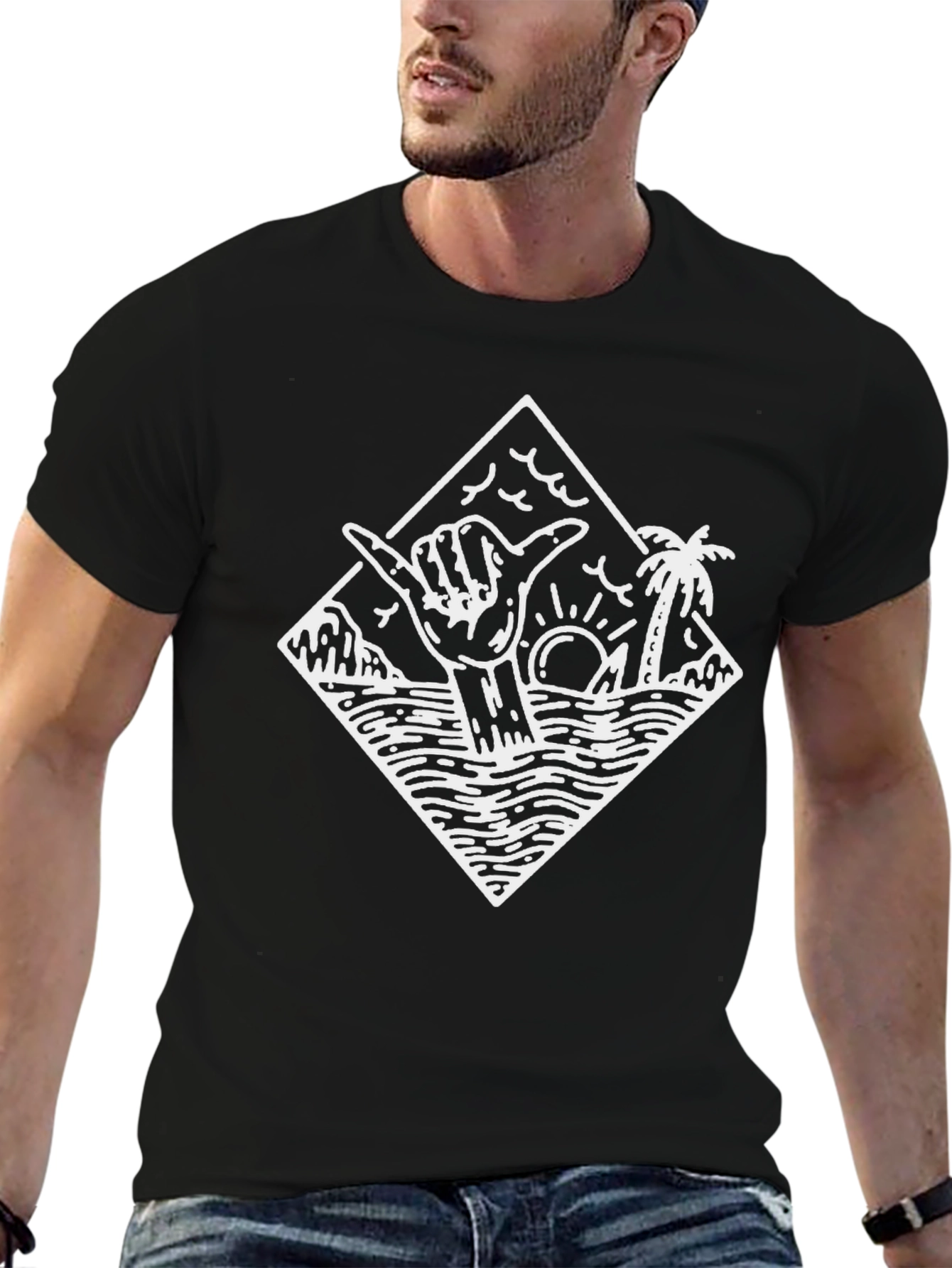Shaka Hand Graphic Tee - Island Vibes