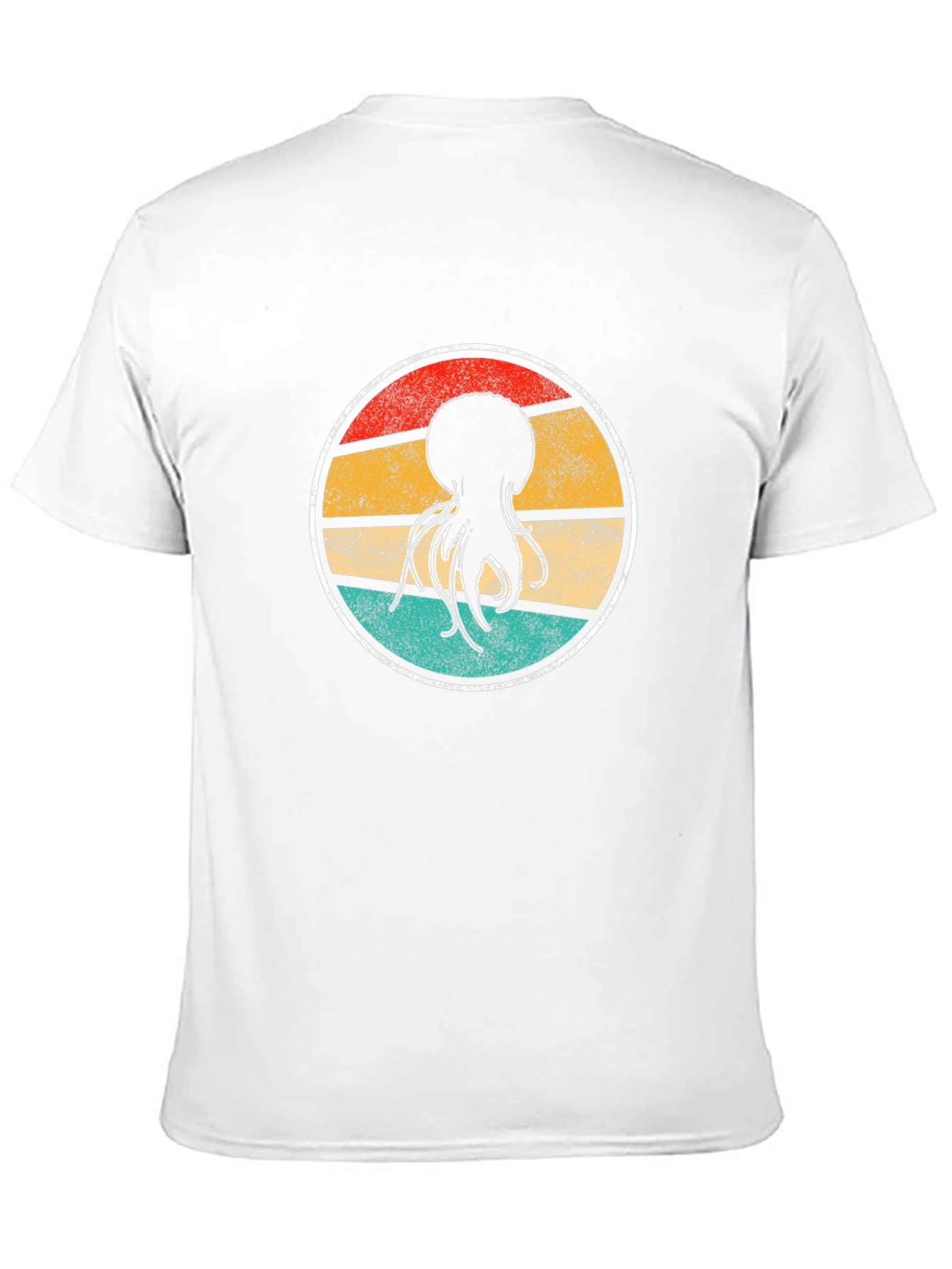 Retro Jellyfish Graphic Tee - Black Cotton T-Shirt