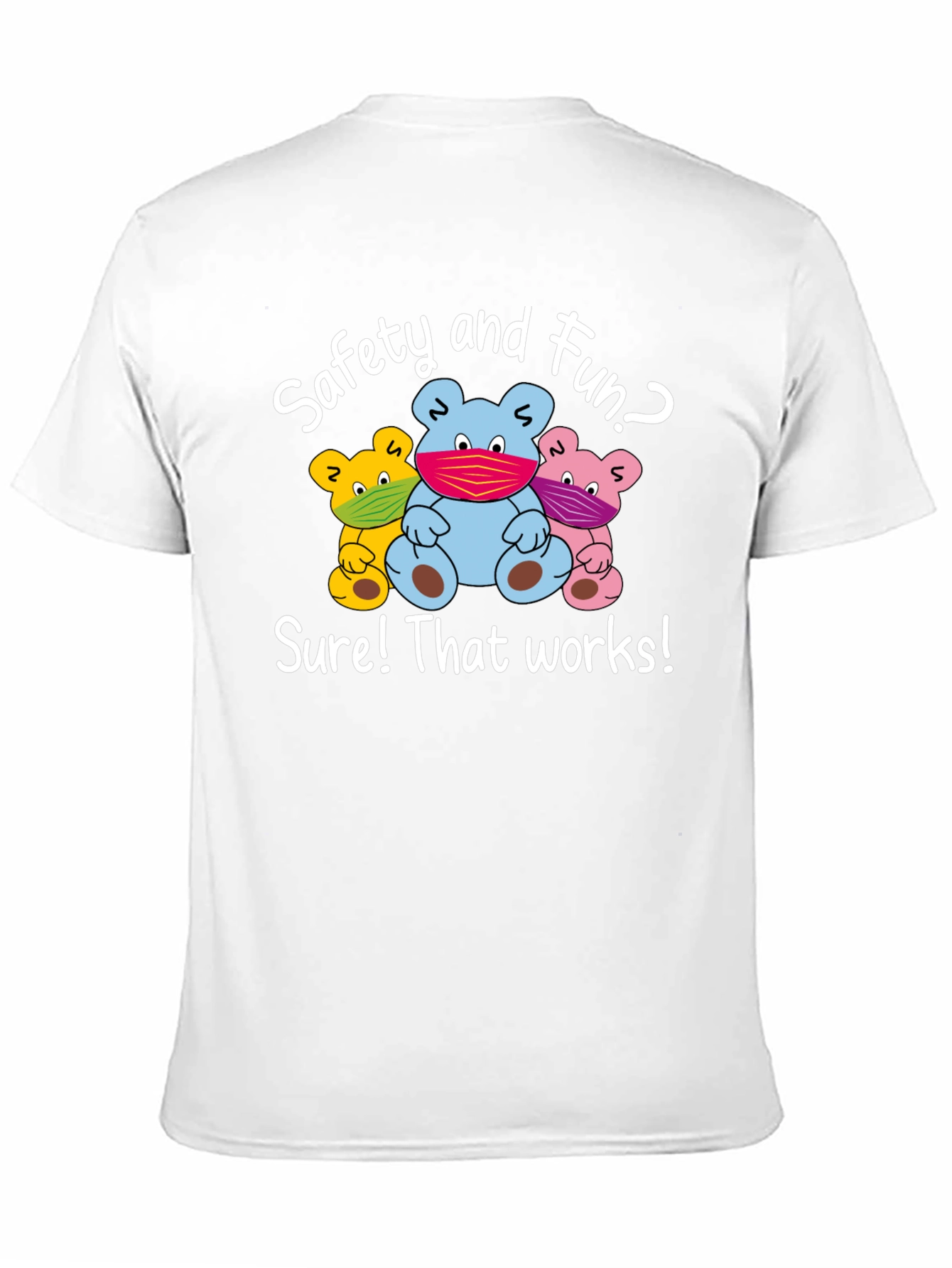 Safety First T-Shirt: Fun Bear Design