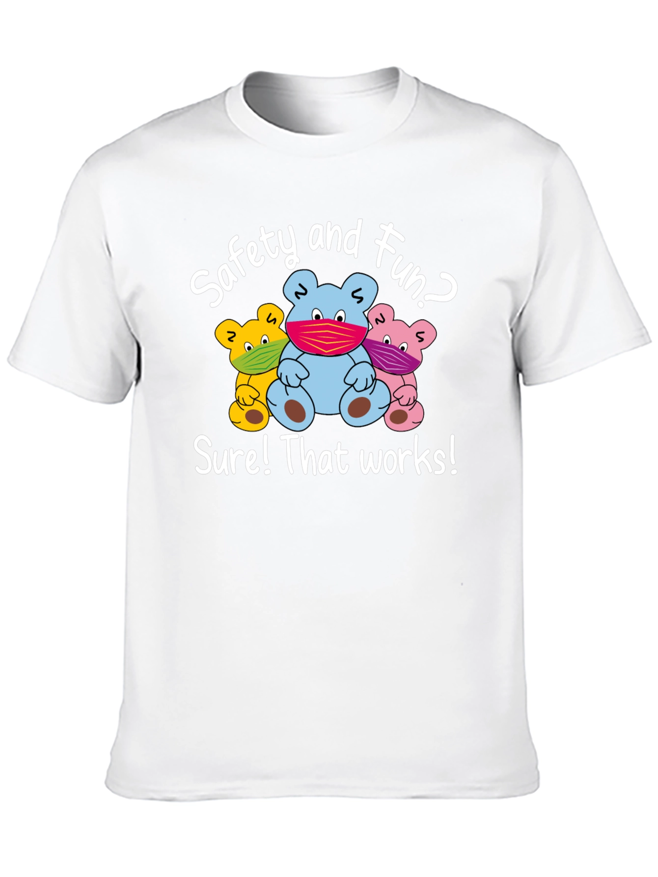 Safety First T-Shirt: Fun Bear Design