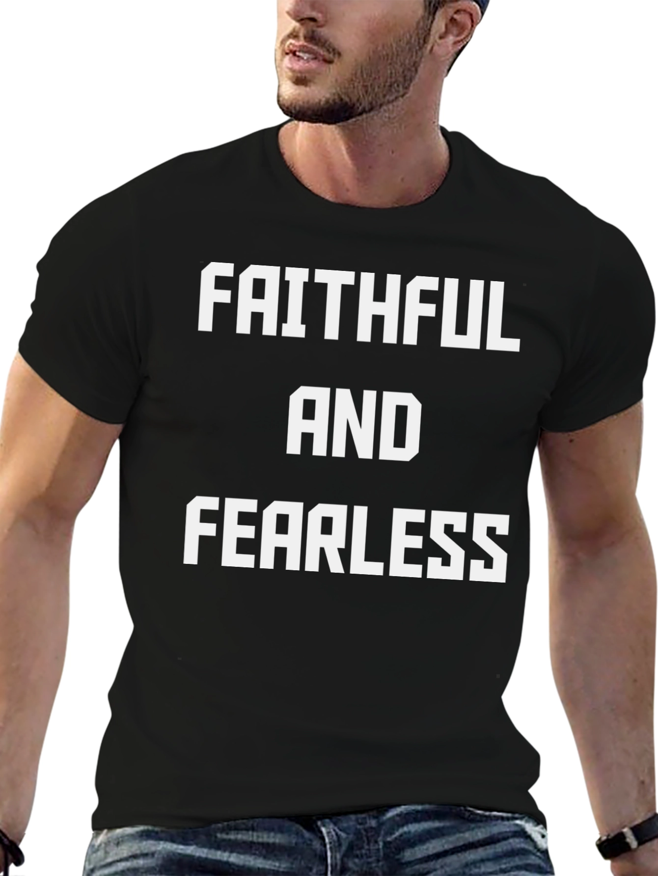 Faithful and Fearless Graphic Tee - Black