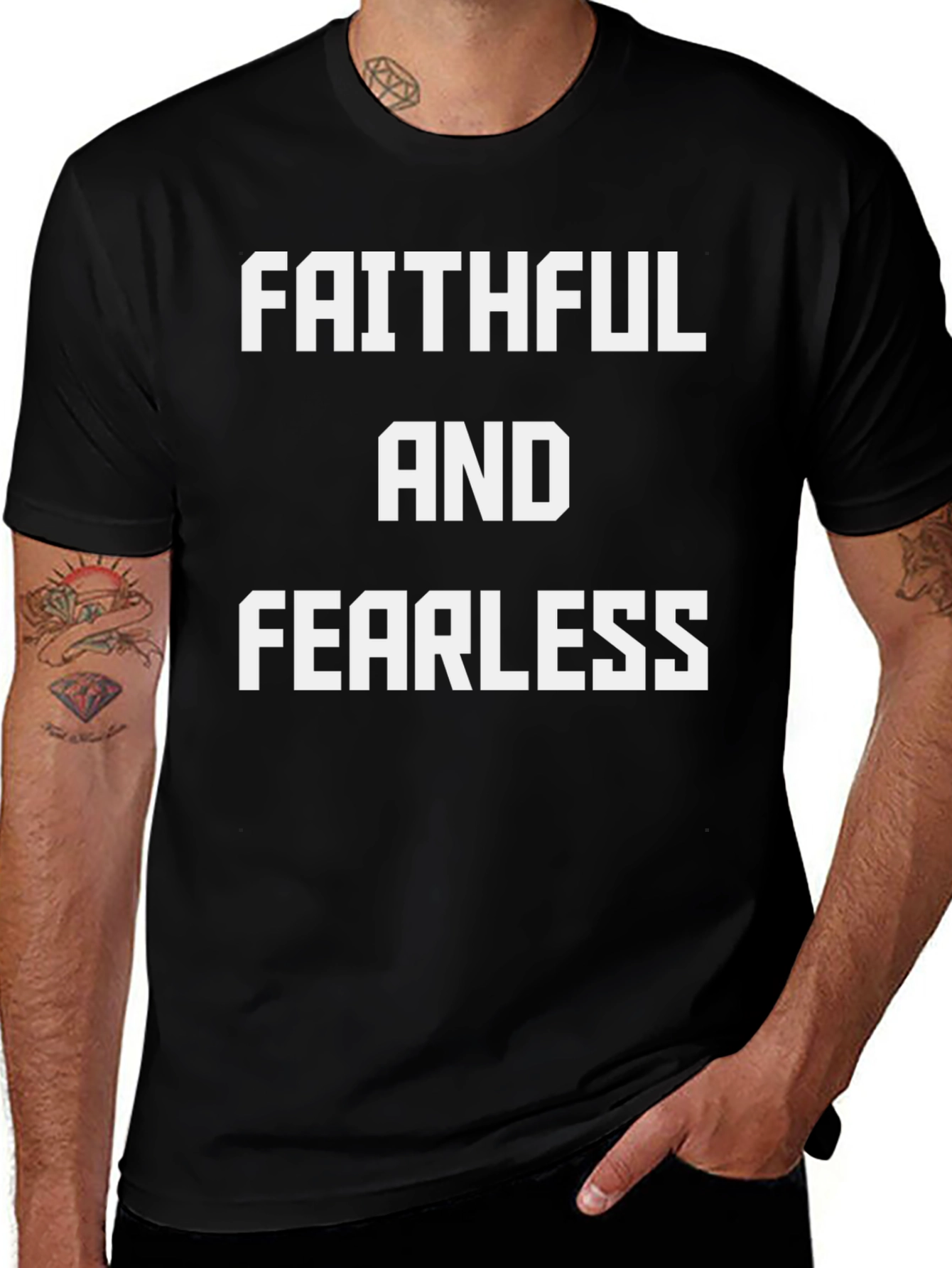 Faithful and Fearless Graphic Tee - Black