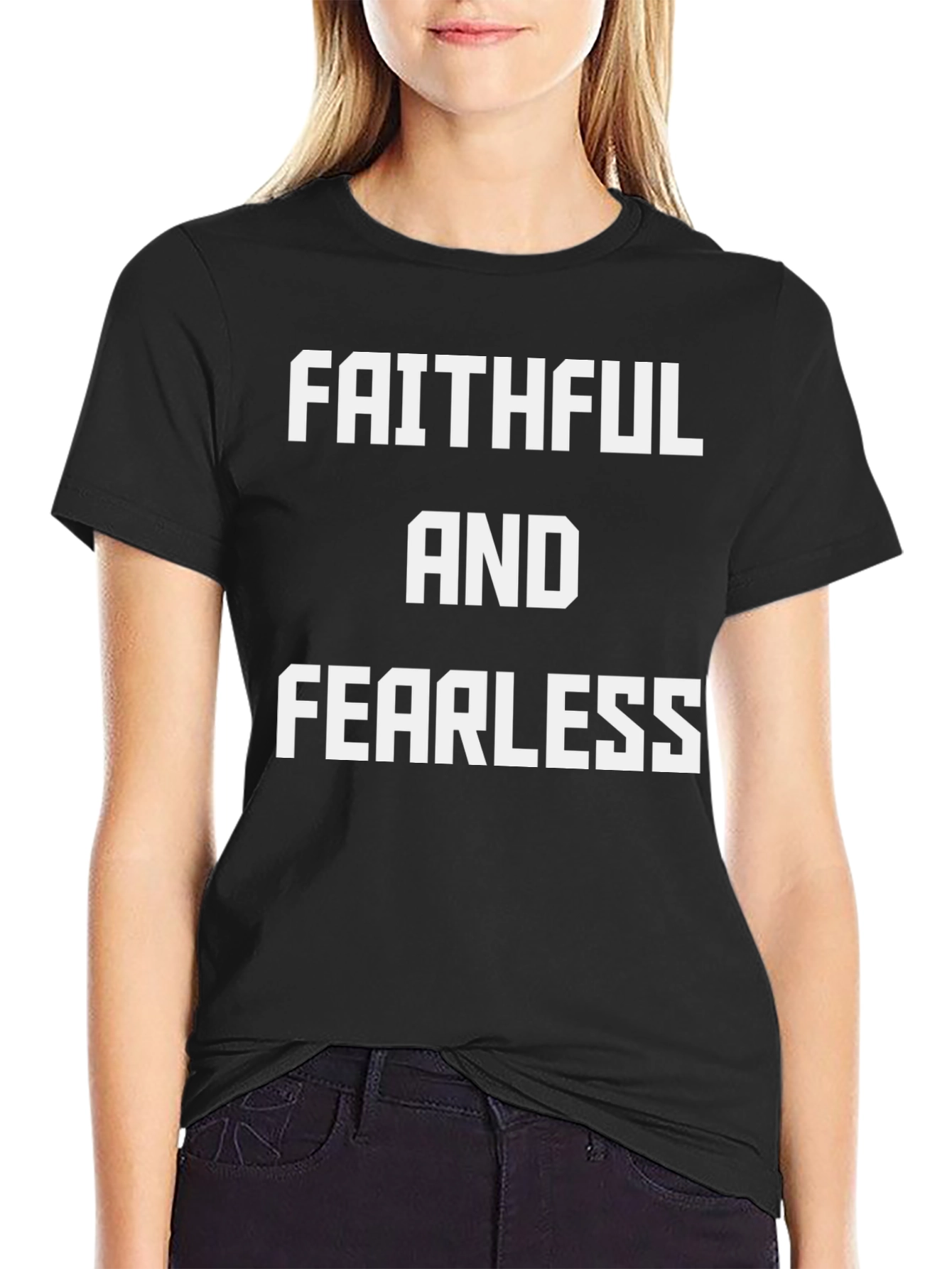Faithful and Fearless Graphic Tee - Black