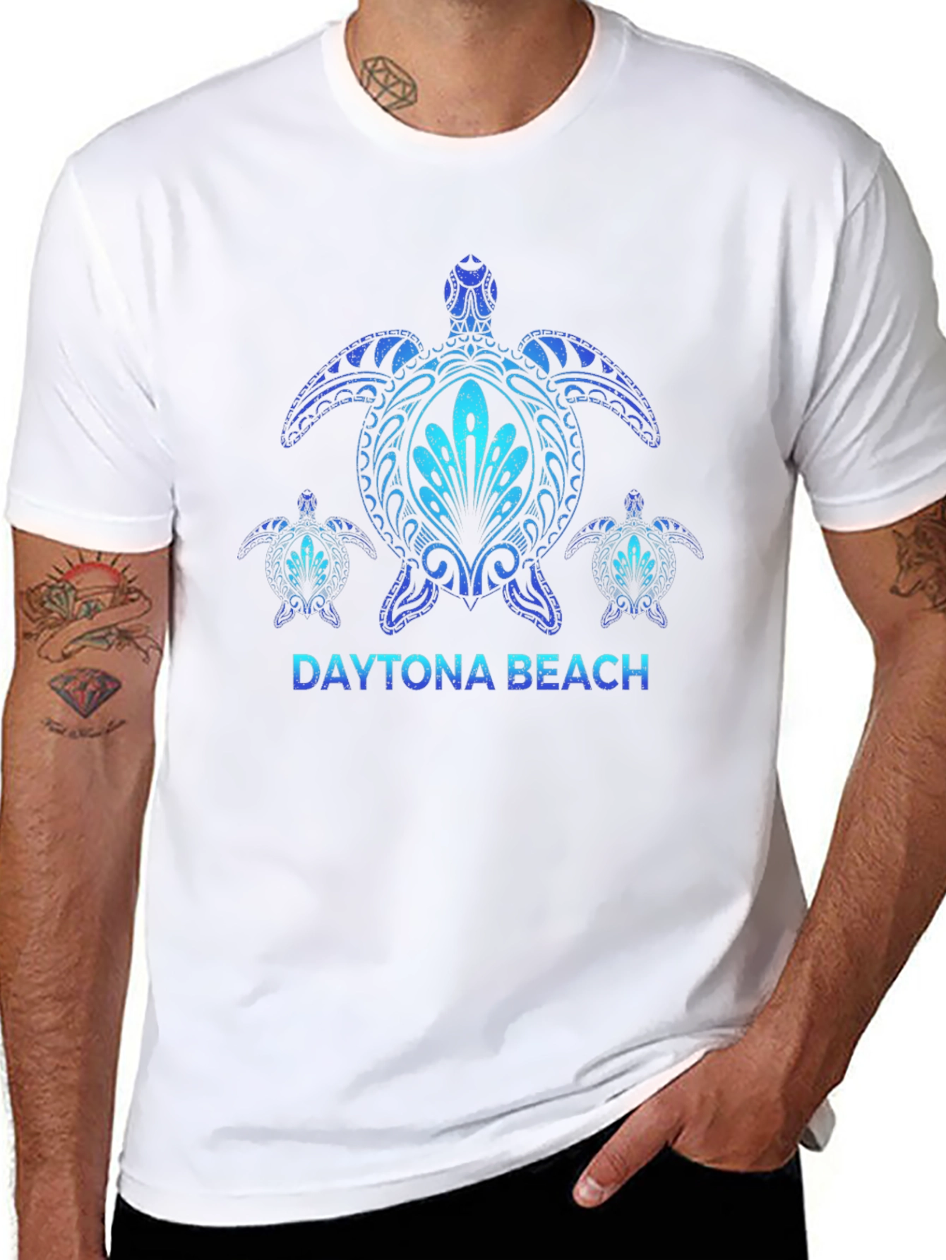 Daytona Beach Turtle Graphic Tee - Black