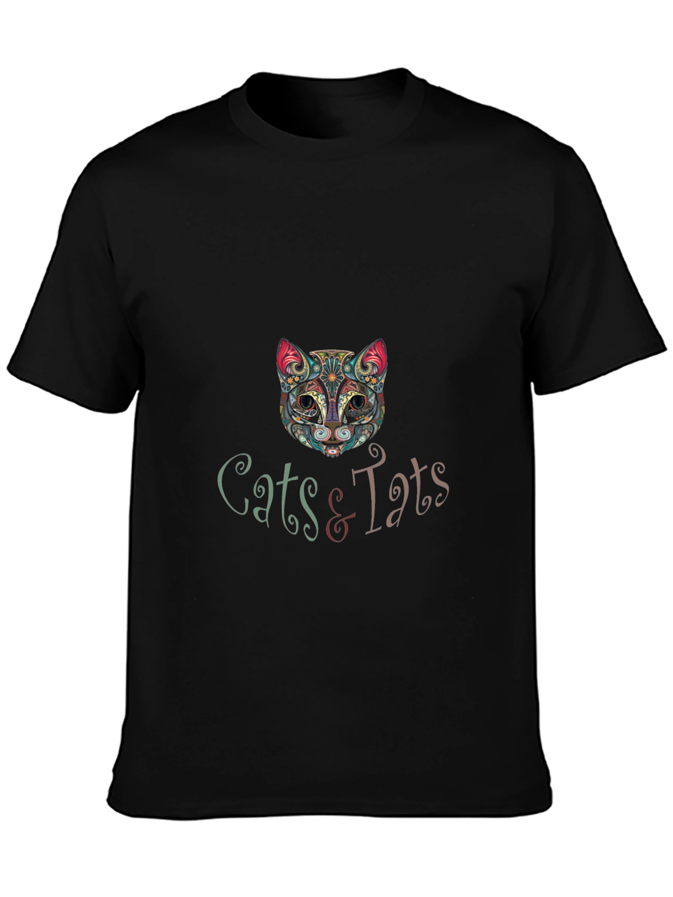 Cats & Tats Graphic T-Shirt - Unique Artistic Design