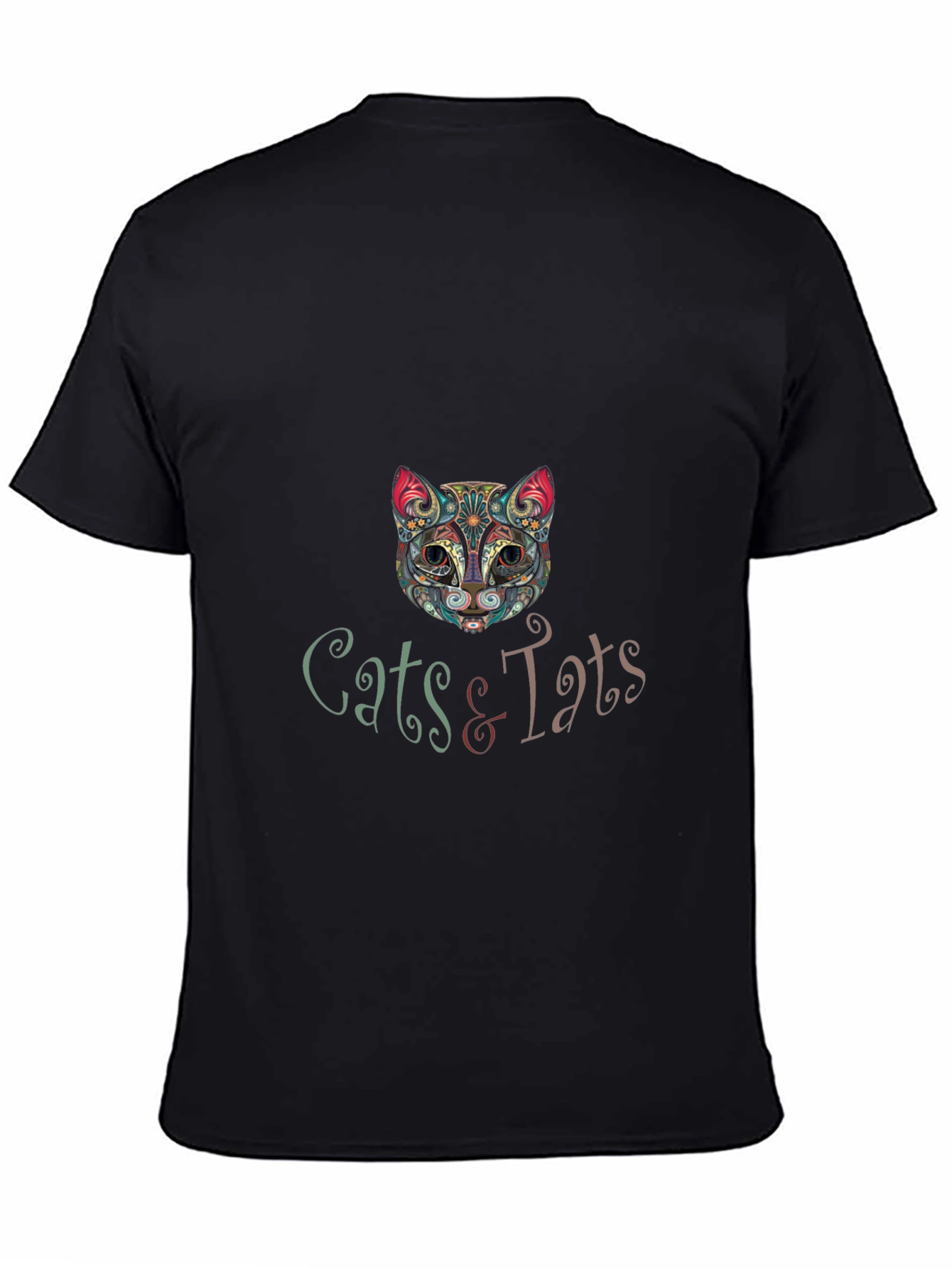 Cats & Tats Graphic T-Shirt - Unique Artistic Design