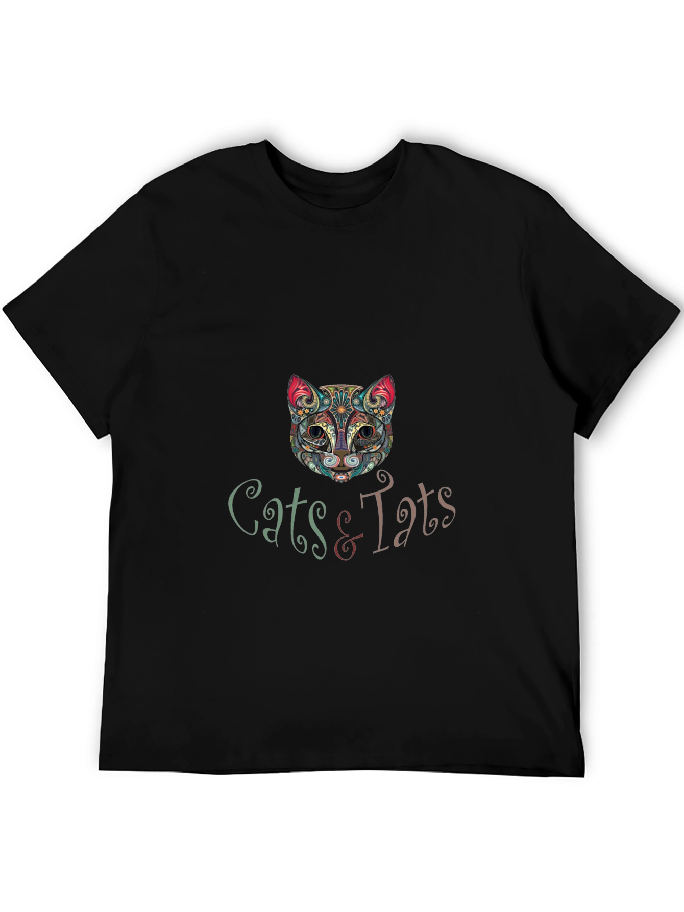 Cats & Tats Graphic T-Shirt - Unique Artistic Design