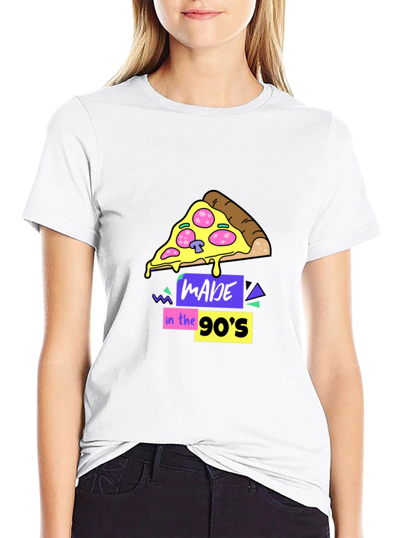 Made in the 90s Pizza Graphic T-Shirt