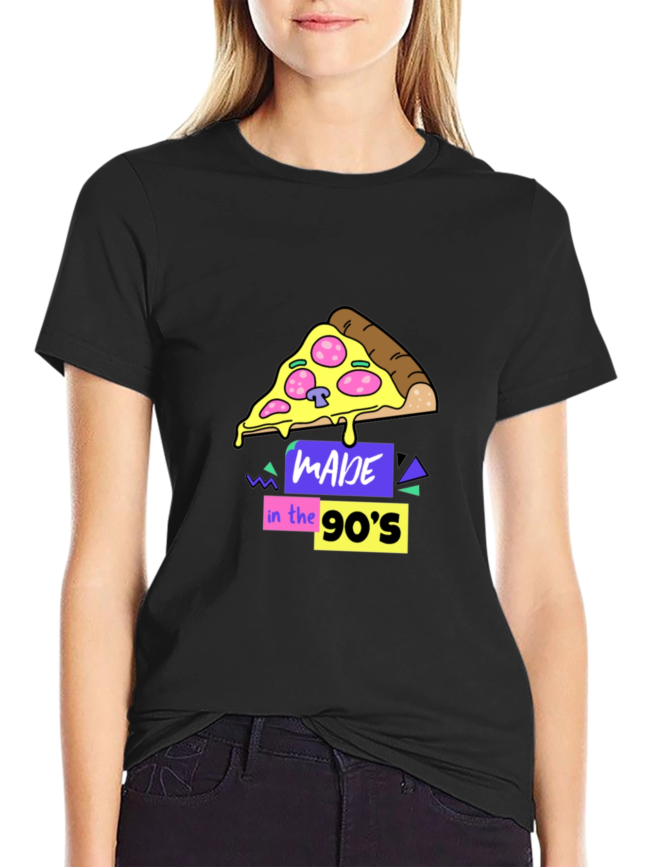 Made in the 90s Pizza Graphic T-Shirt