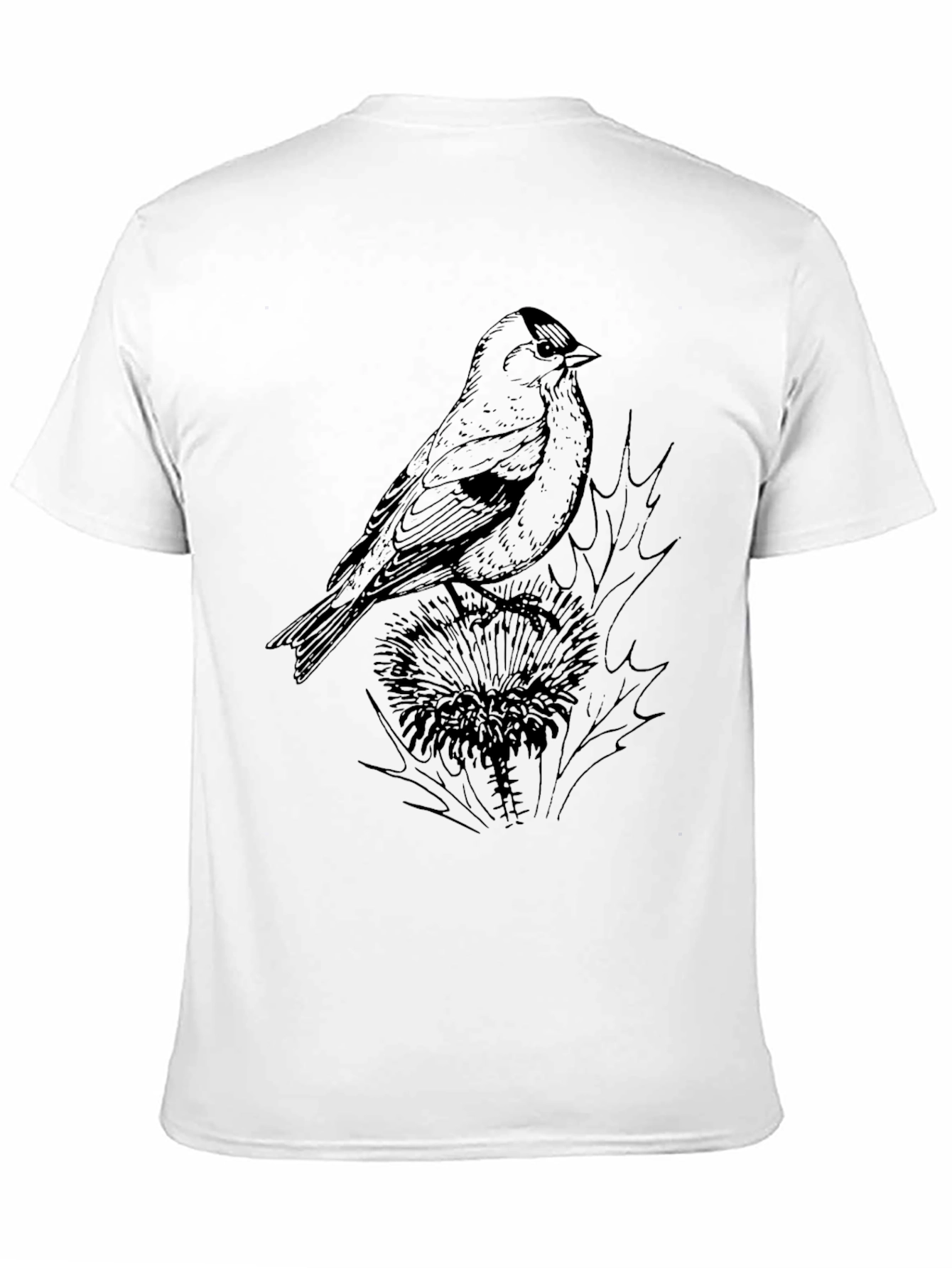 Bird on Thistle Black Graphic Tee
