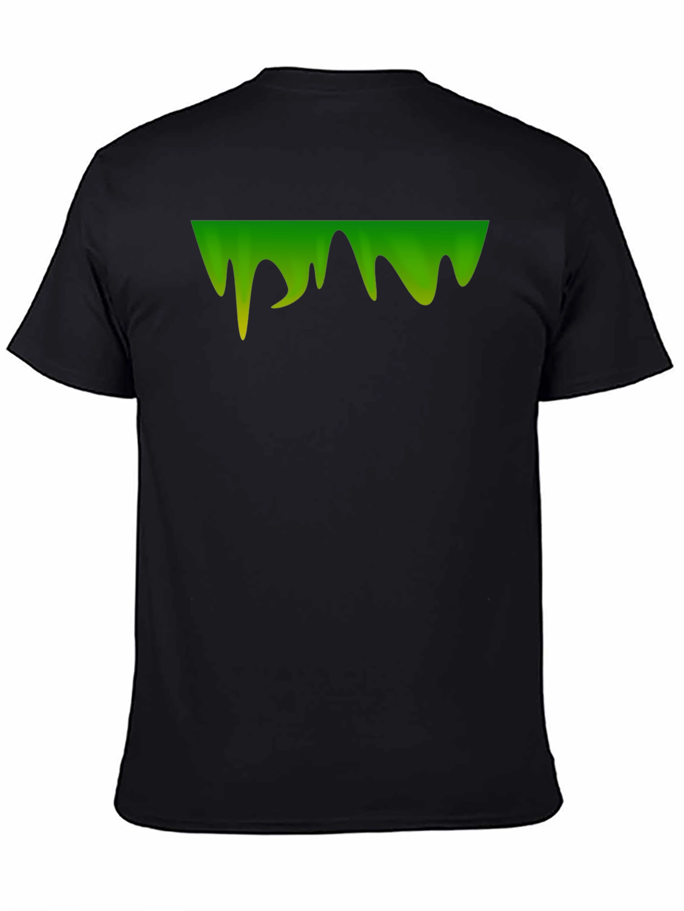 Green Slime Drip Graphic Tee - Mens Black T-Shirt
