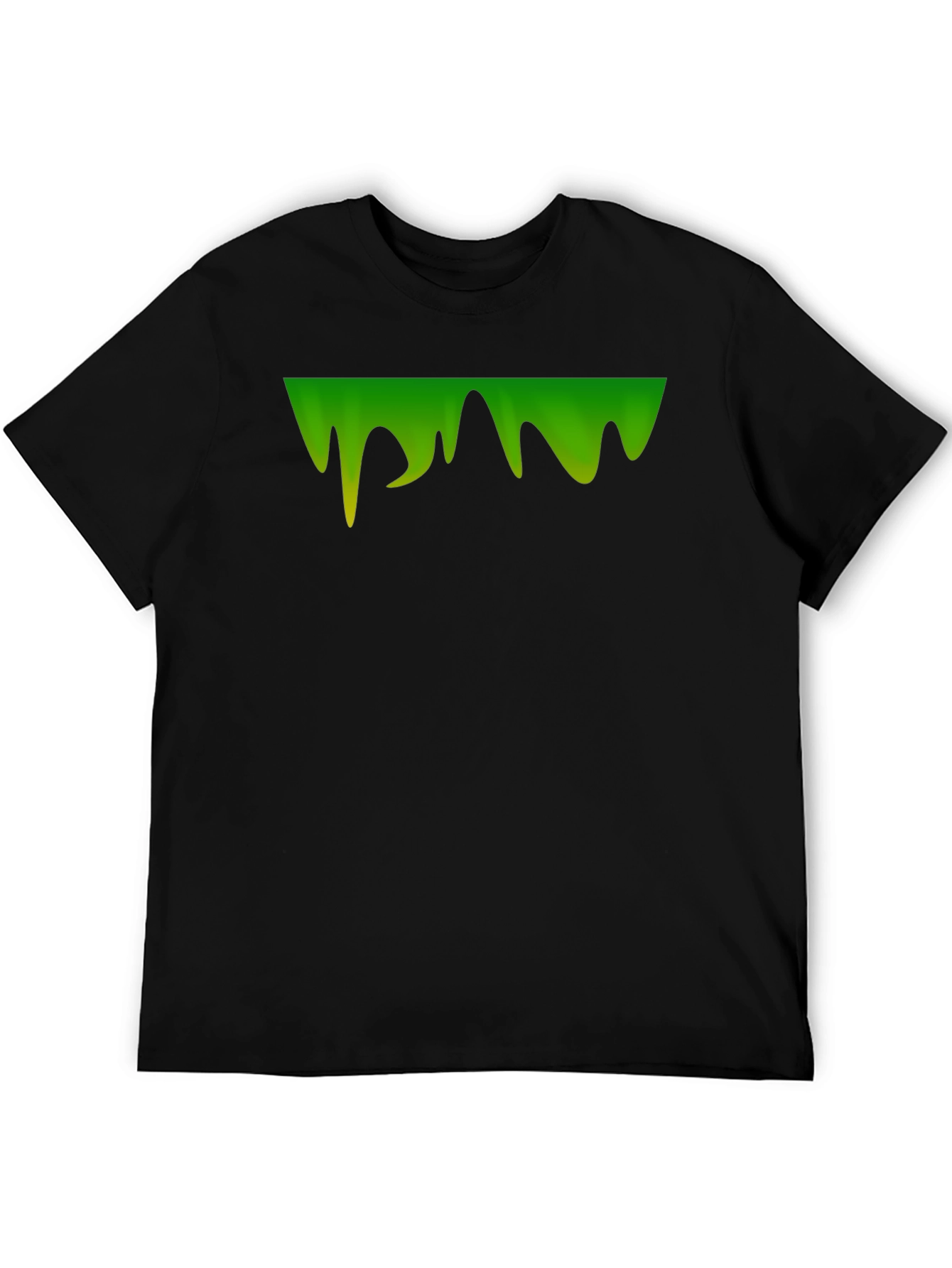 Green Slime Drip Graphic Tee - Mens Black T-Shirt