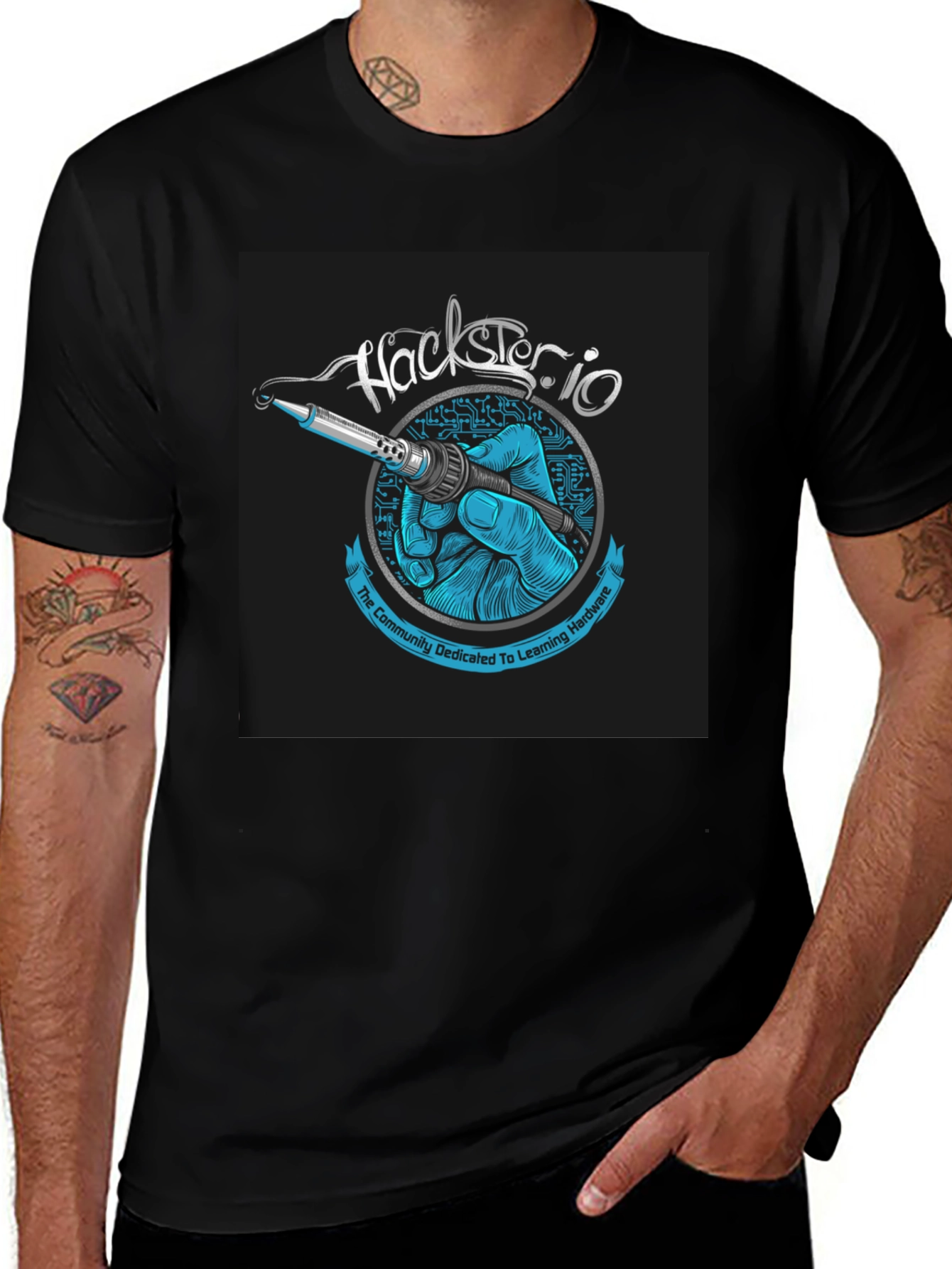 Hackster.io Soldering Iron T-Shirt - Hardware Enthusiast Apparel