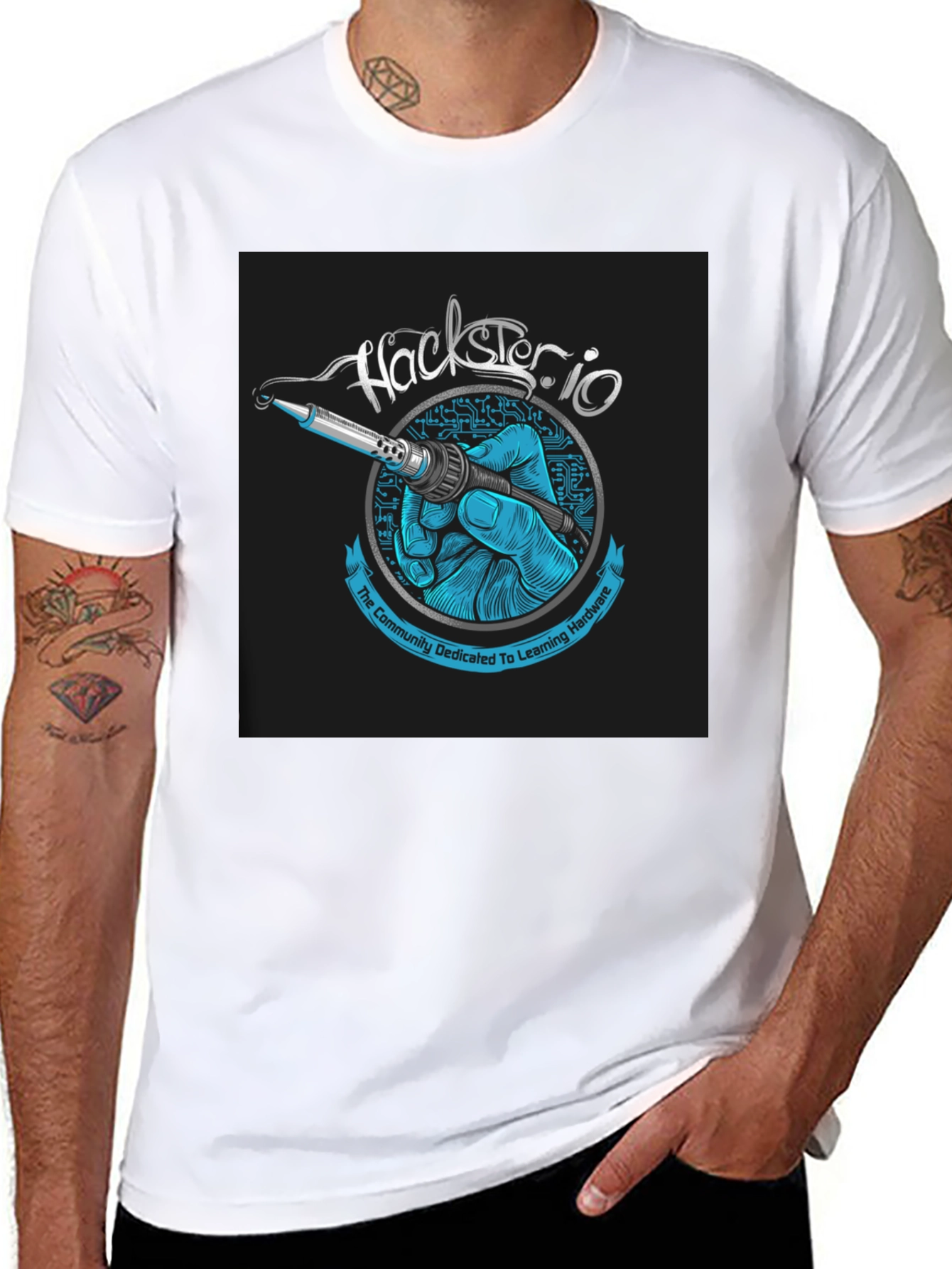 Hackster.io Soldering Iron T-Shirt - Hardware Enthusiast Apparel