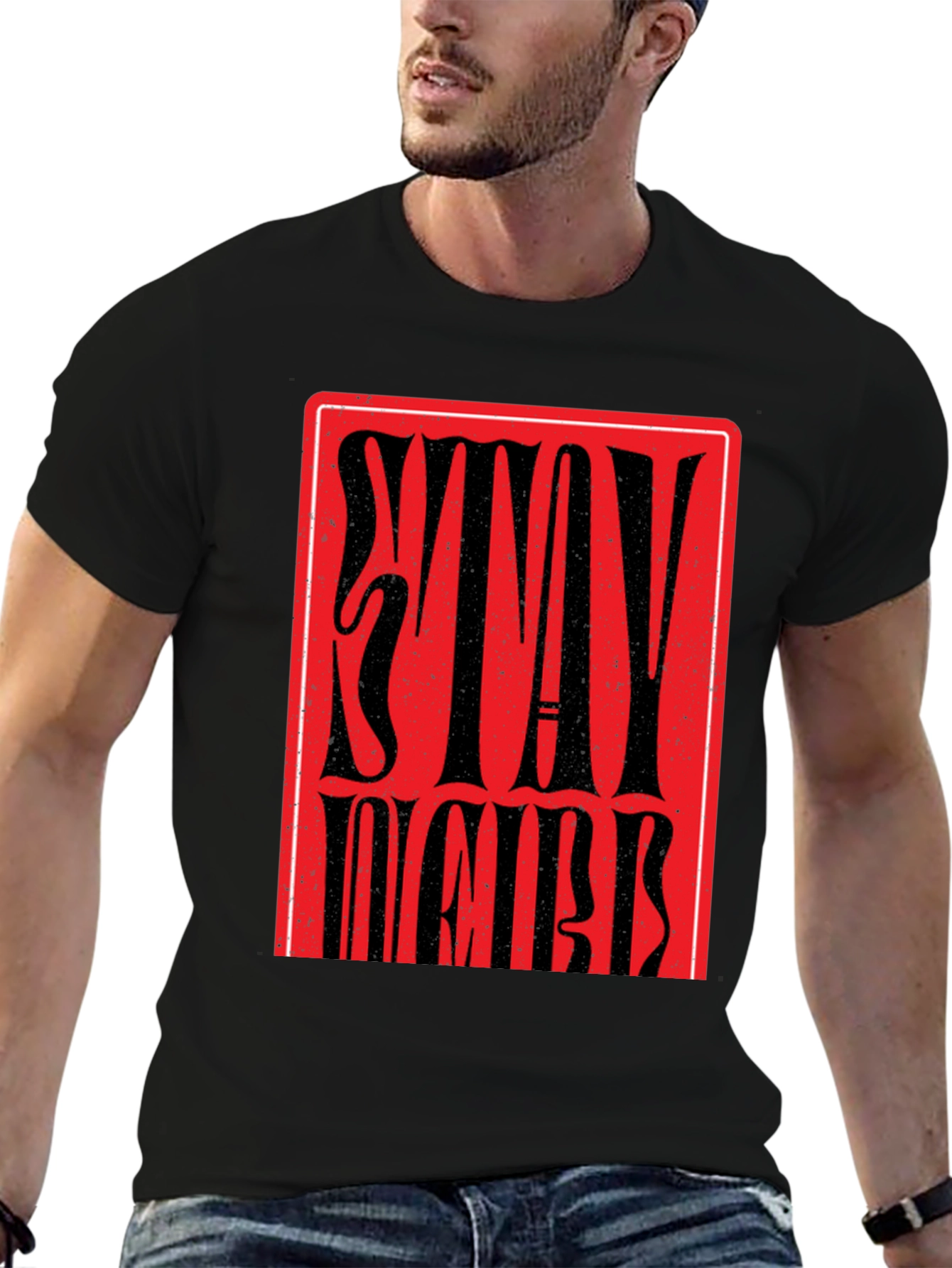 Stay Weird Graphic Tee - Black