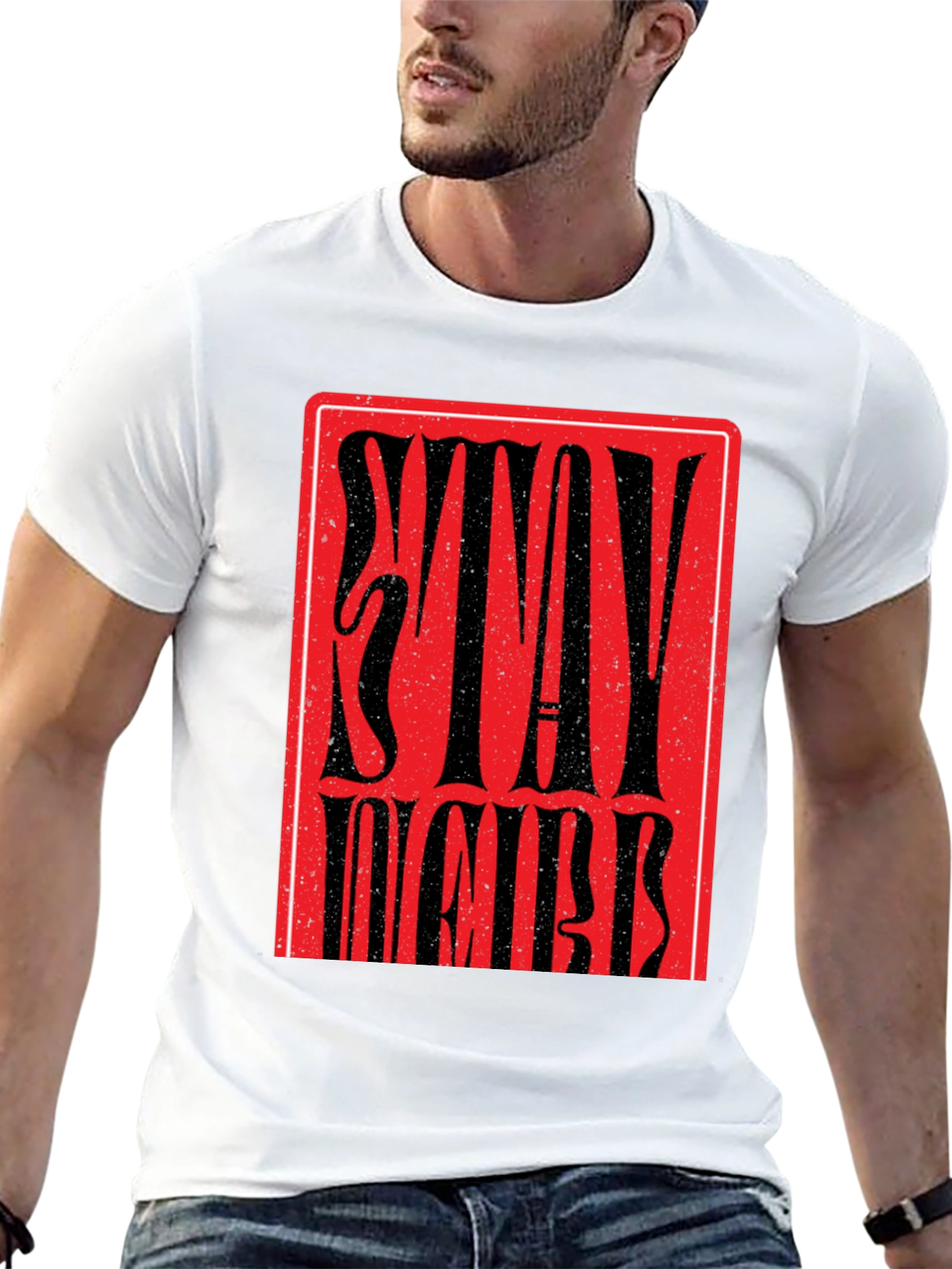 Stay Weird Graphic Tee - Black