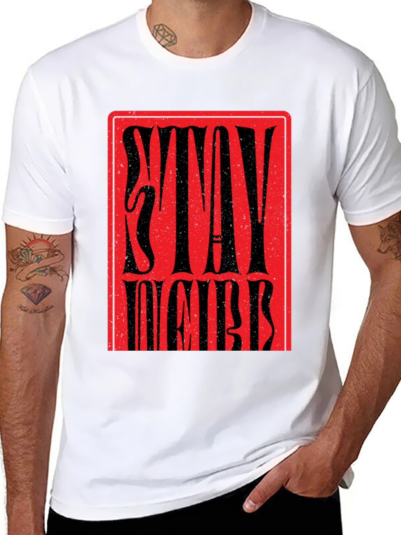 Stay Weird Graphic Tee - Black