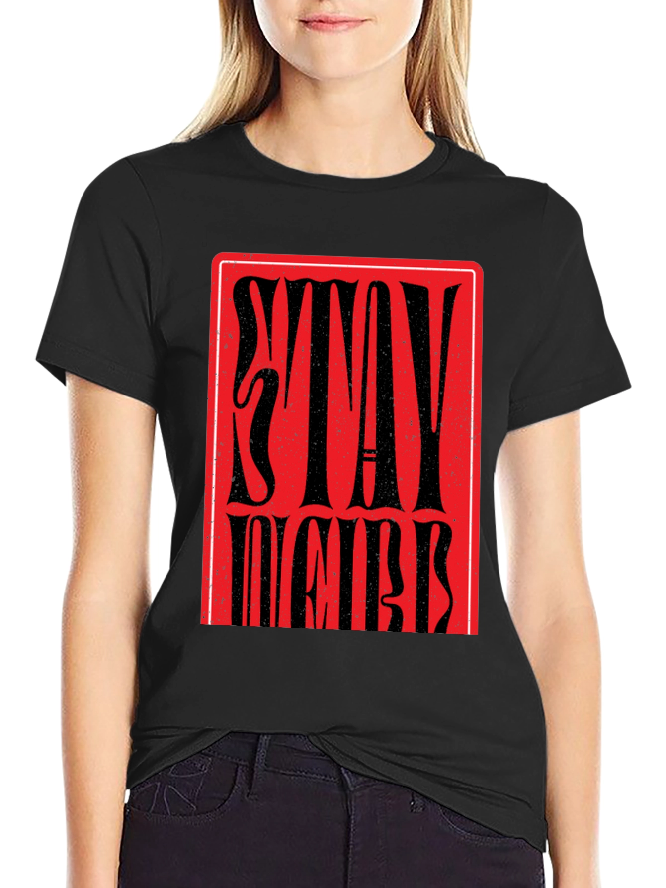 Stay Weird Graphic Tee - Black