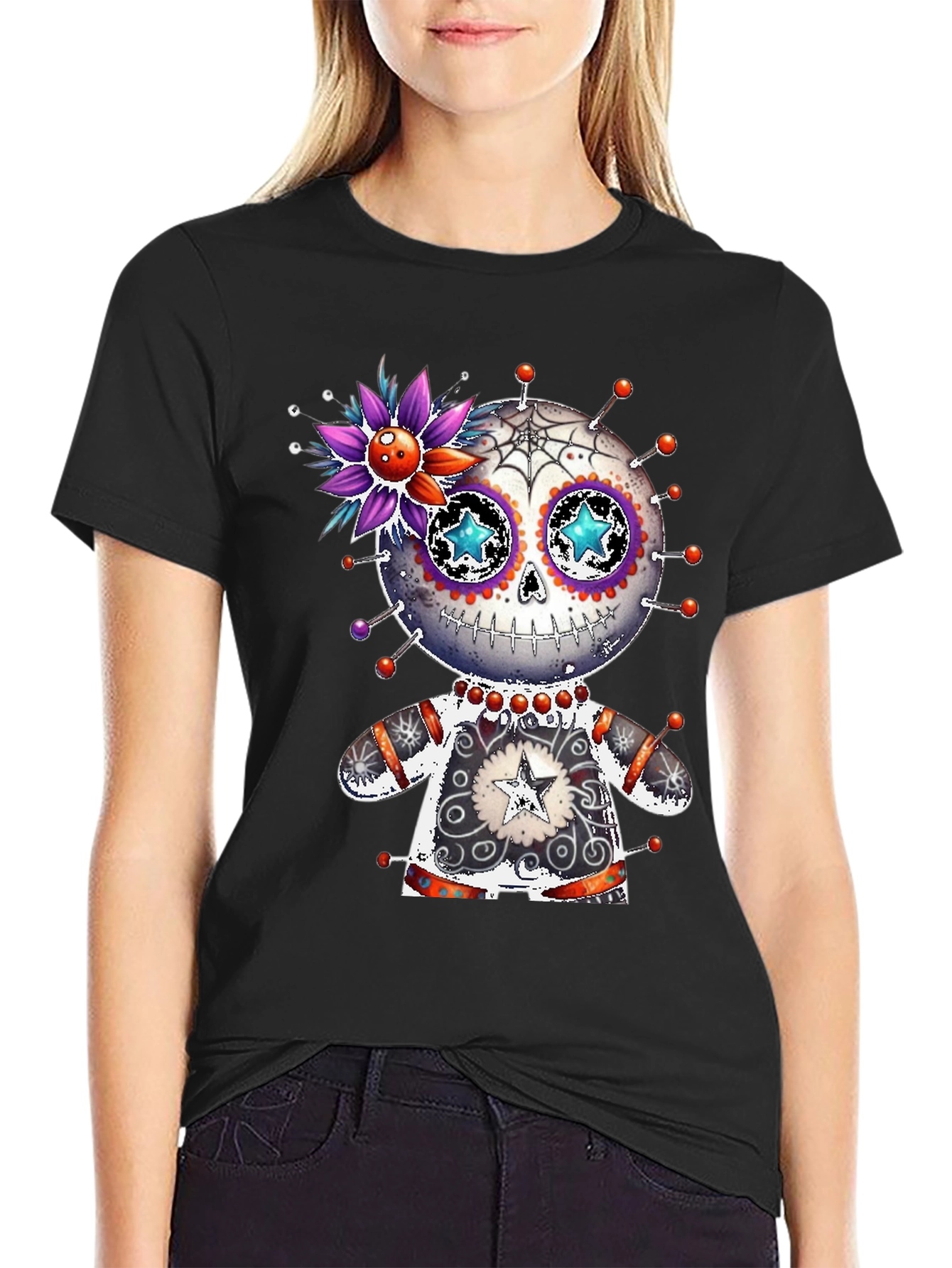 Sugar Skull Voodoo Doll T-Shirt