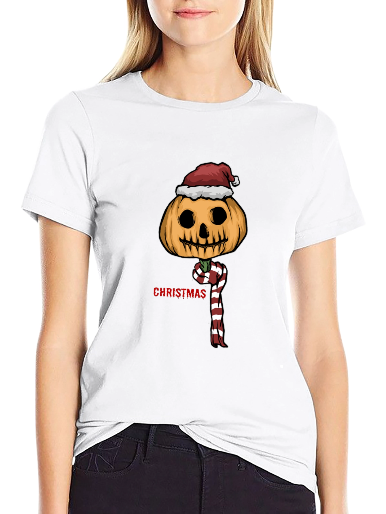 Christmas Pumpkin Head T-Shirt