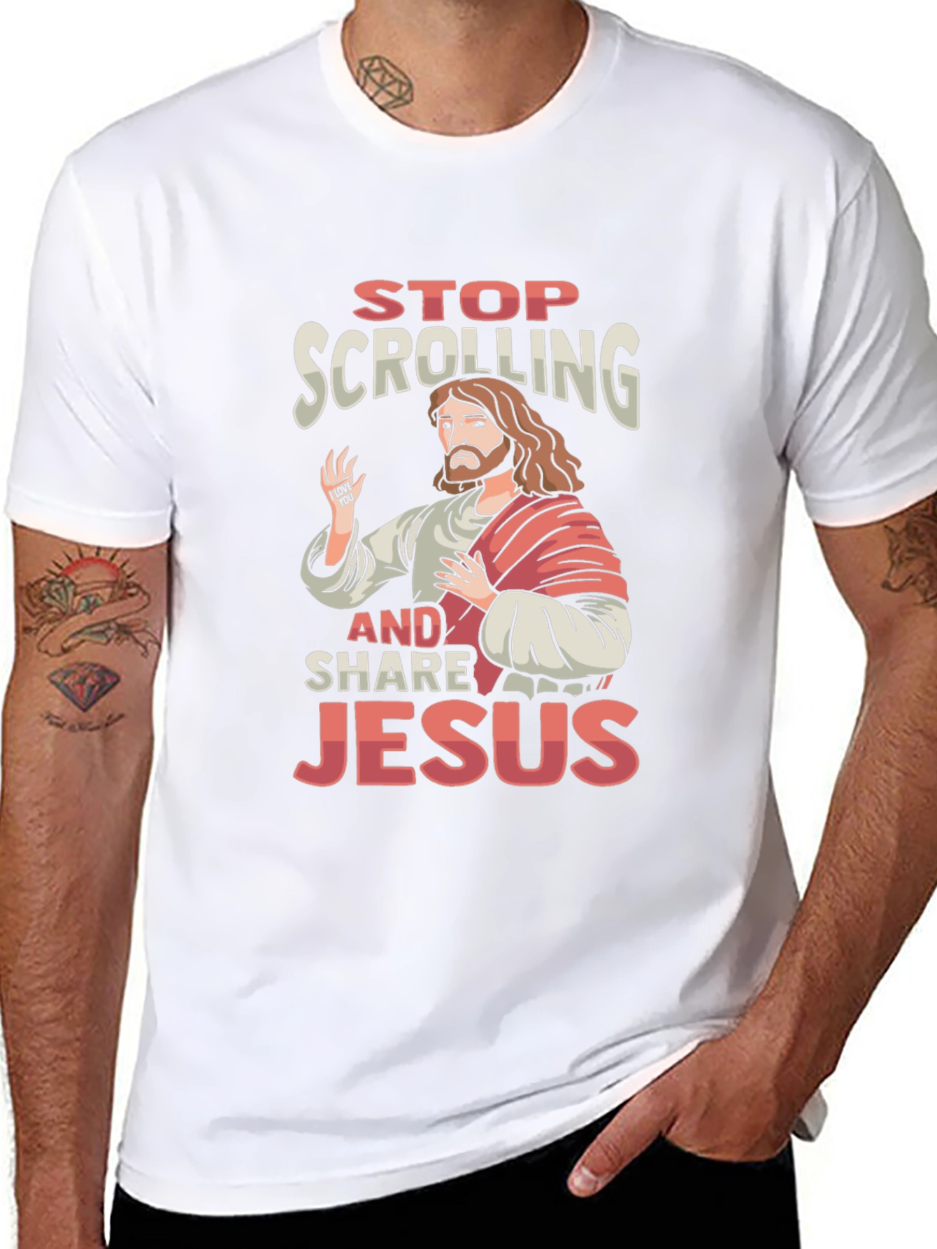 Stop Scrolling and Share Jesus T-Shirt