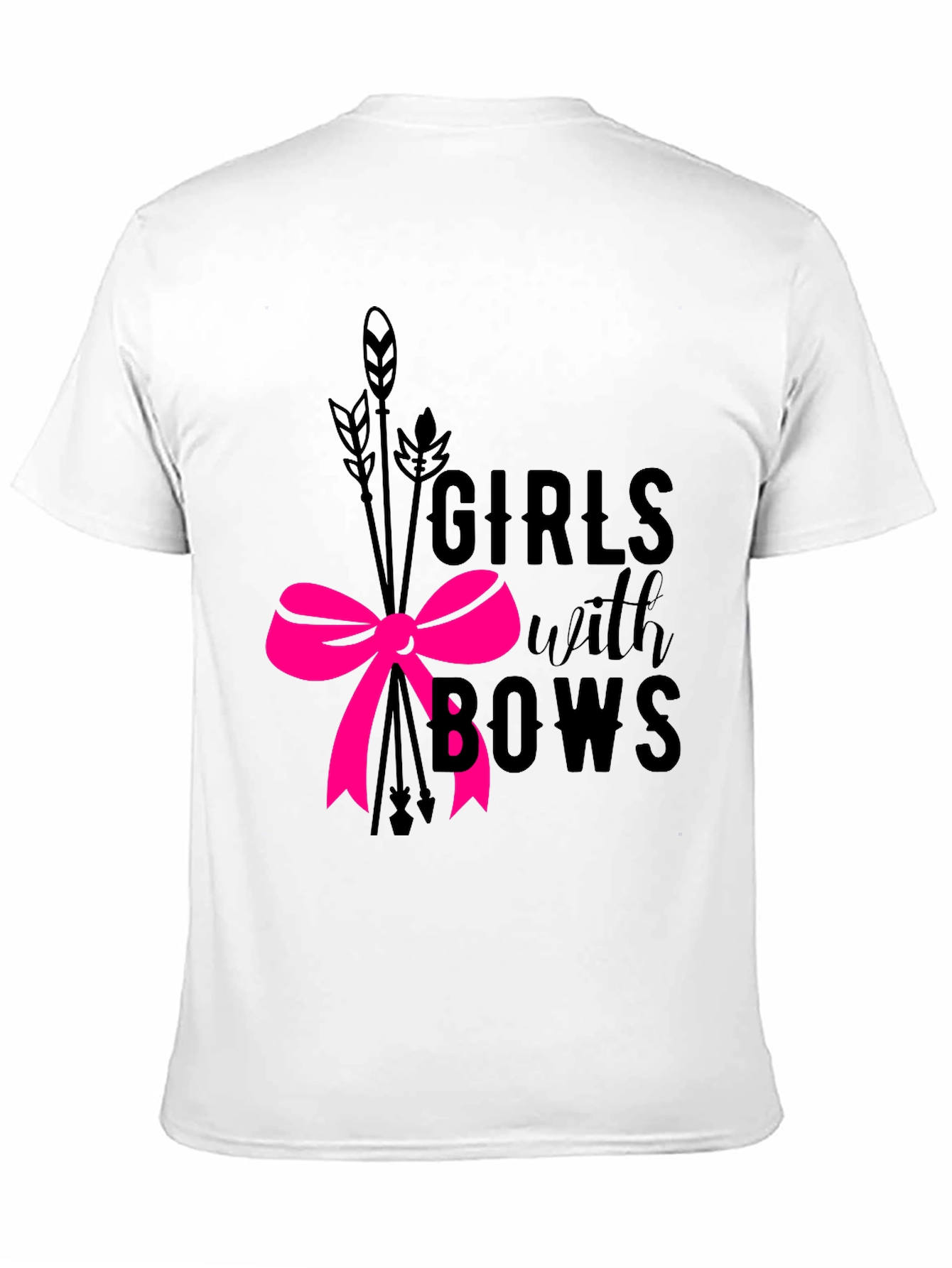 Girls with Bows Graphic Tee - Black