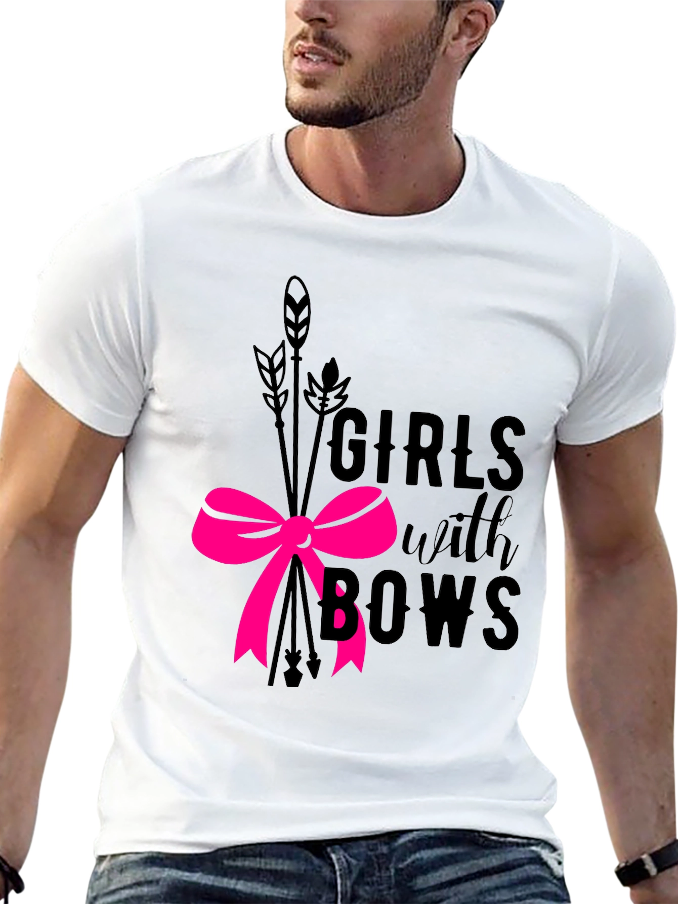 Girls with Bows Graphic Tee - Black