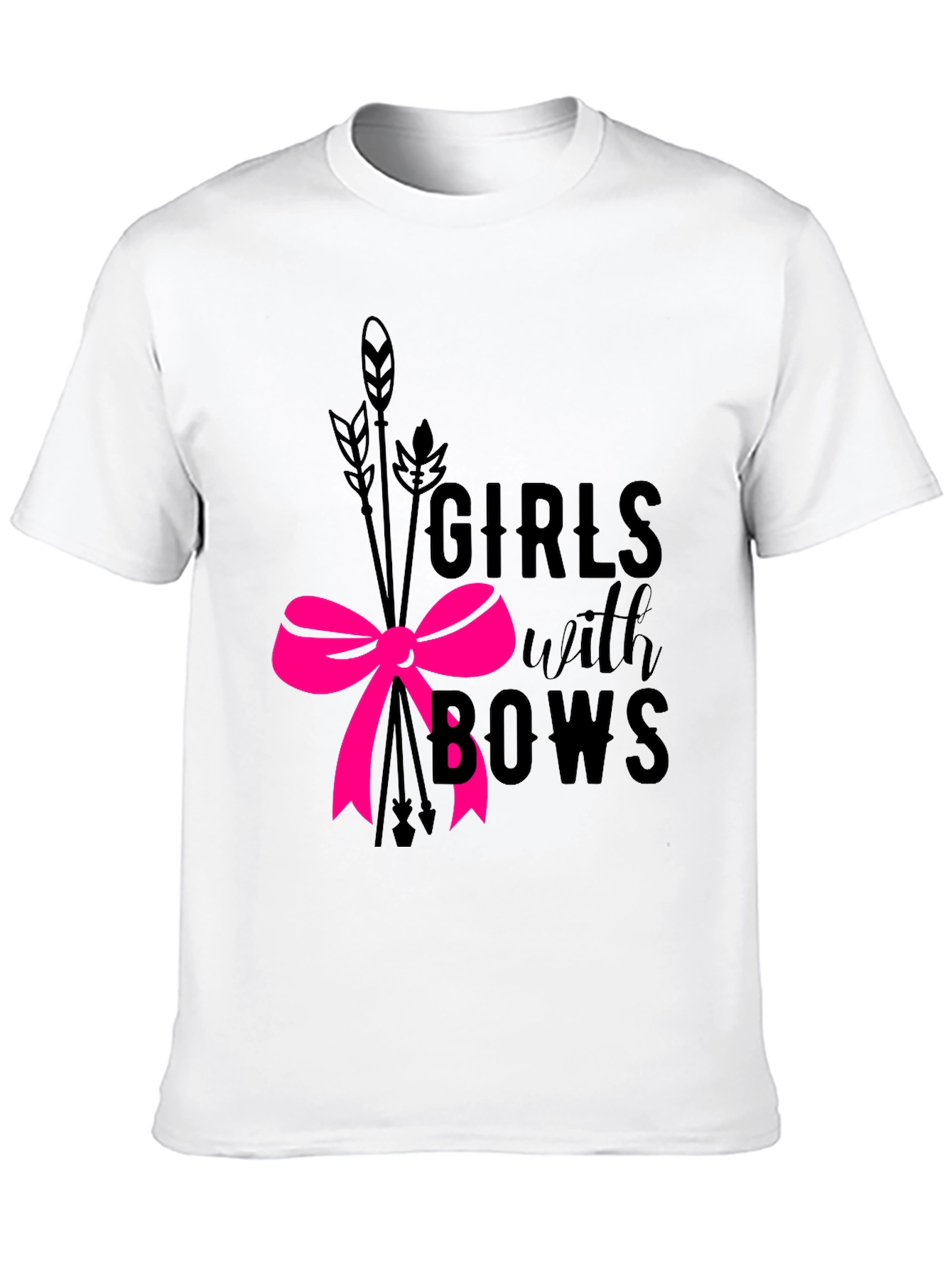 Girls with Bows Graphic Tee - Black